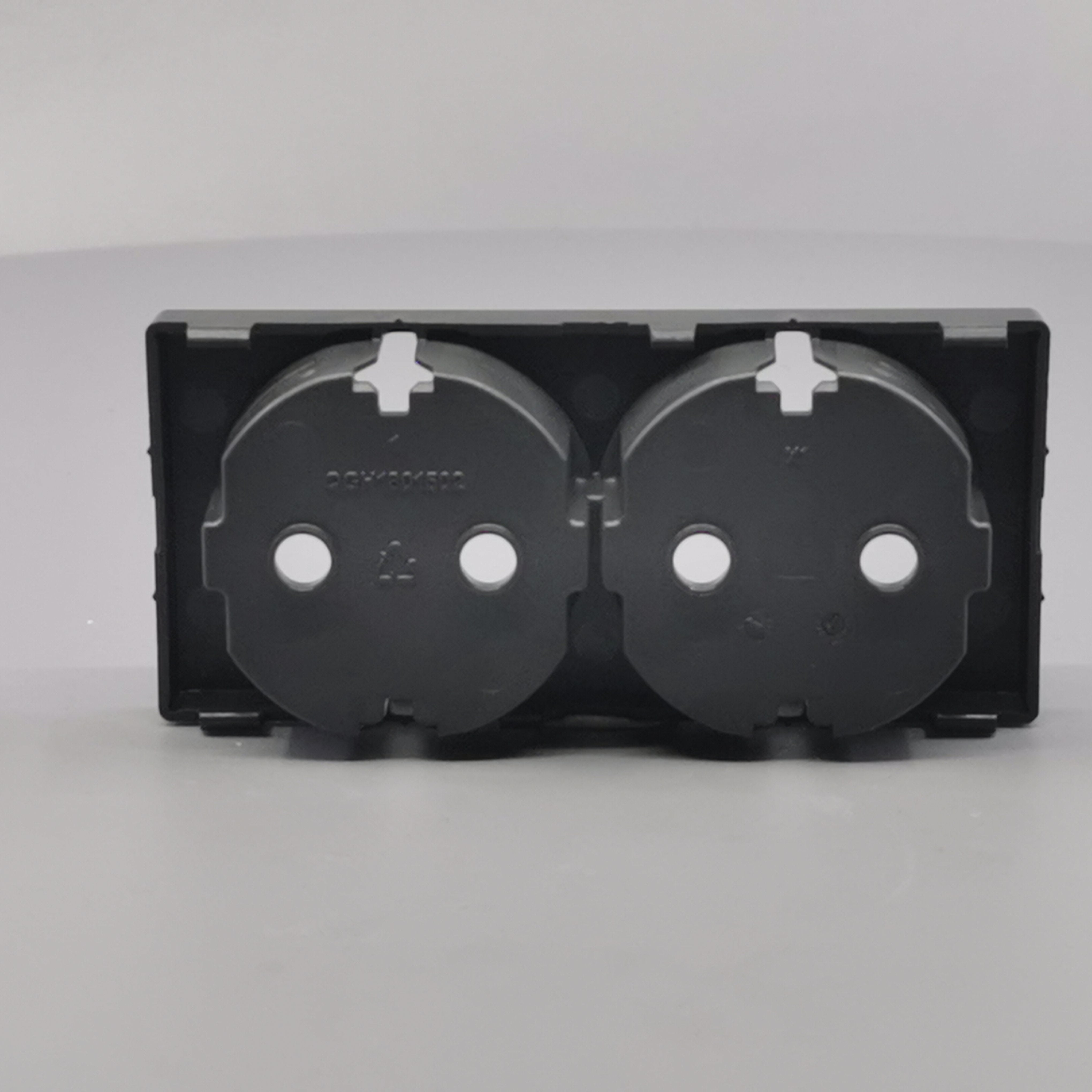 LK Fuga afdækning til 2m stikkontakt med sidejord - koksgrå