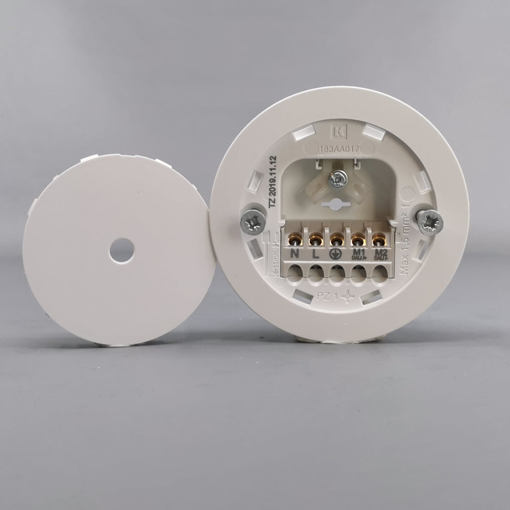 Lampeudtag Ø84mm. 5P Planforsænket Hvid (Ny model)