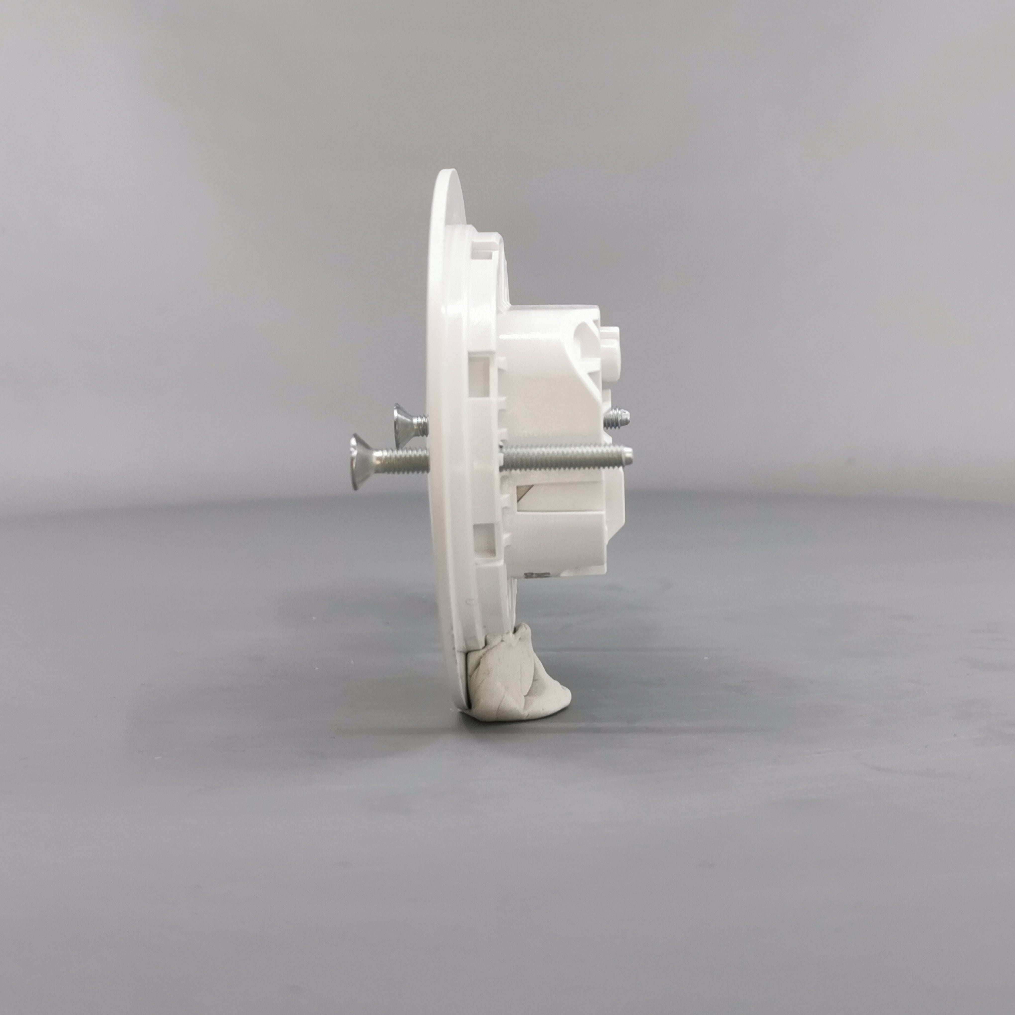 Lampeudtag Ø84mm. 5P Planforsænket Hvid (Ny model)