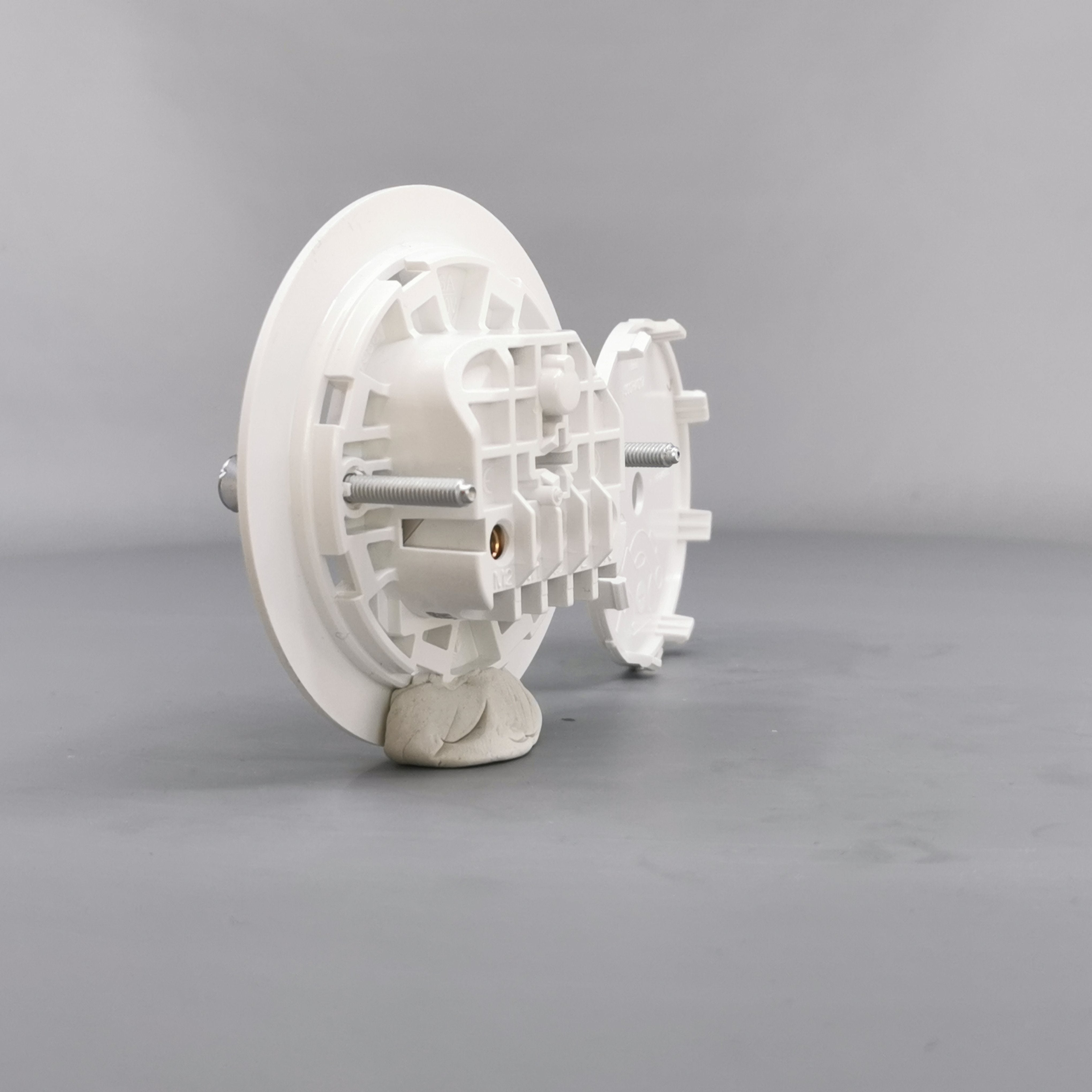 Lampeudtag Ø84mm. 5P Planforsænket Hvid (Ny model)