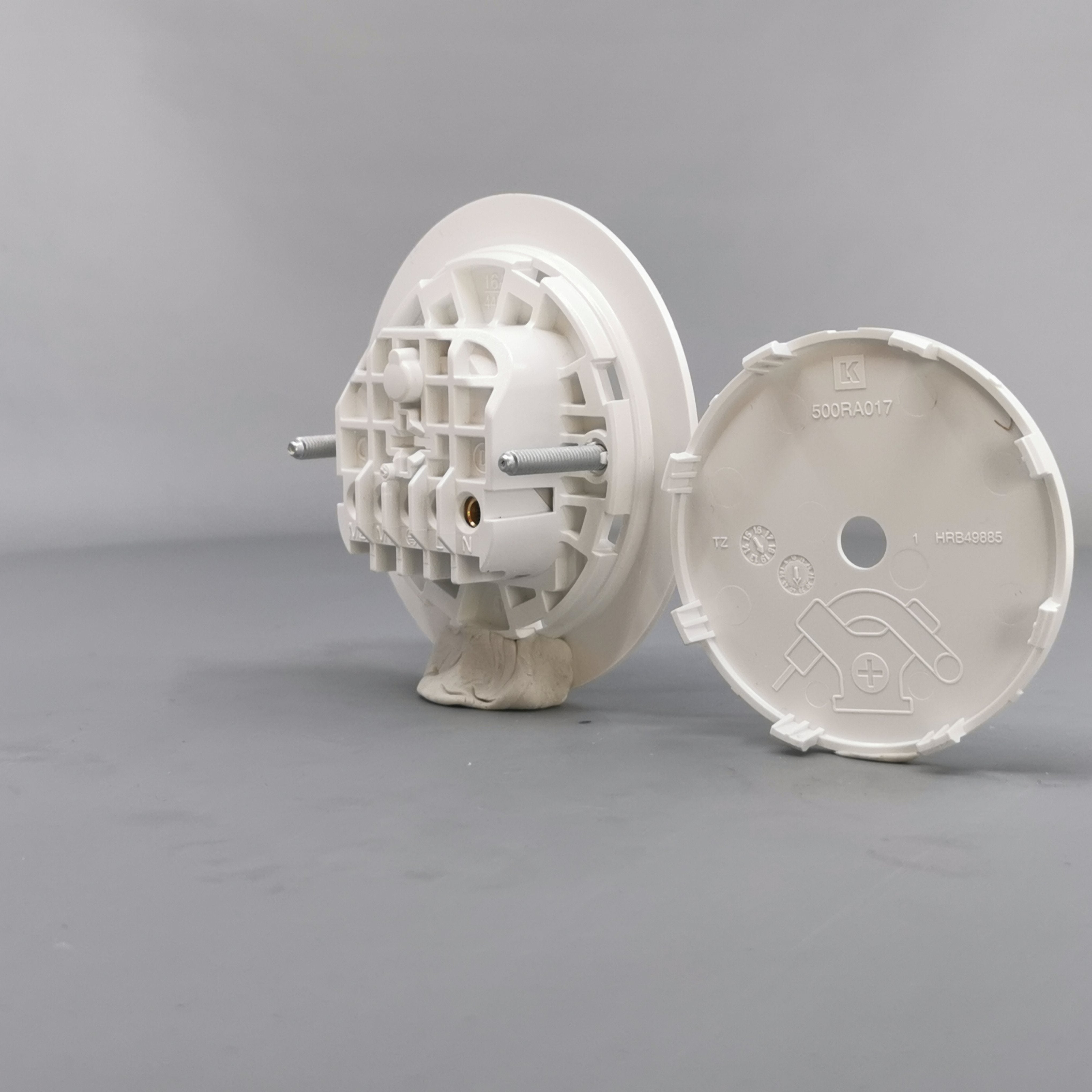 Lampeudtag Ø84mm. 5P Planforsænket Hvid (Ny model)