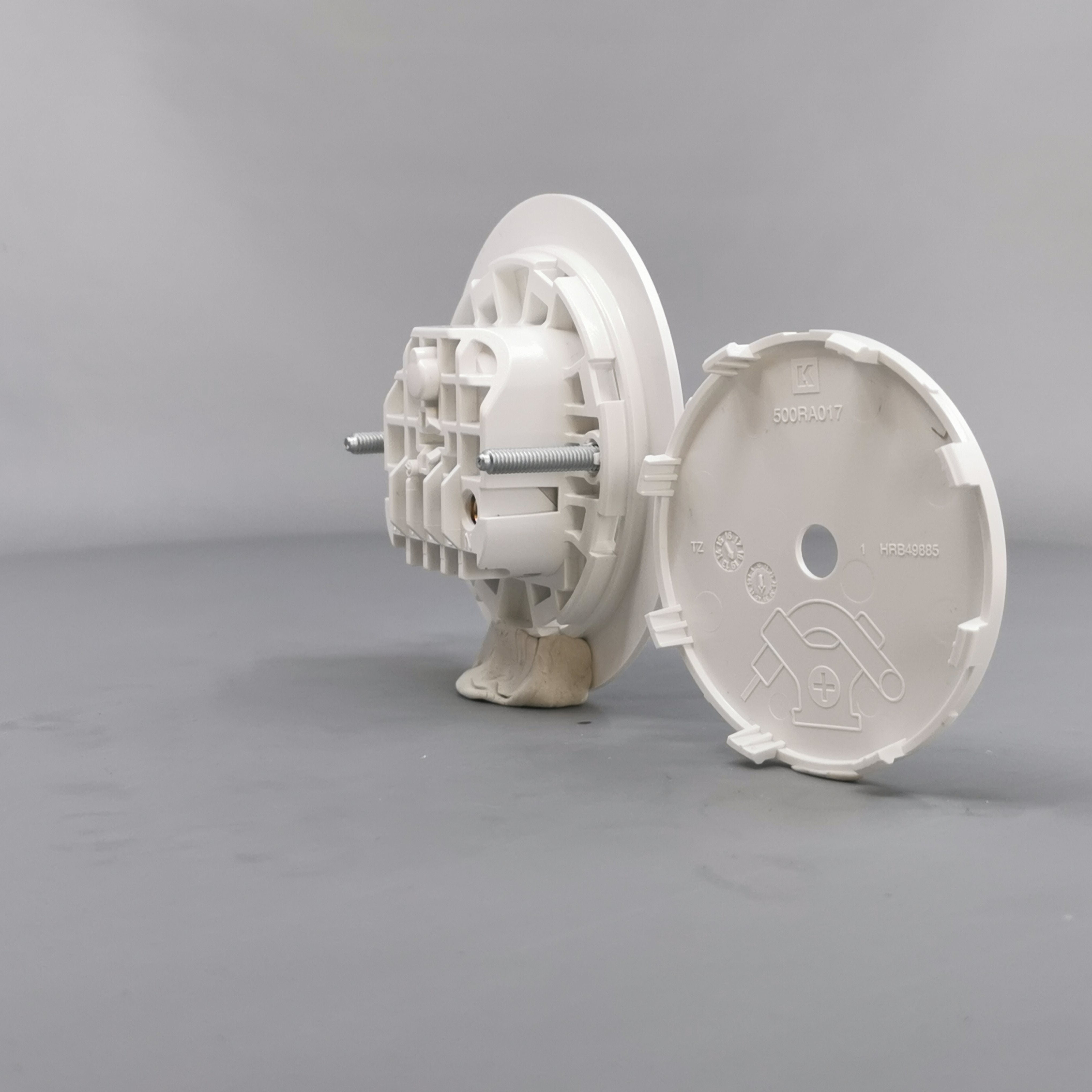 Lampeudtag Ø84mm. 5P Planforsænket Hvid (Ny model)