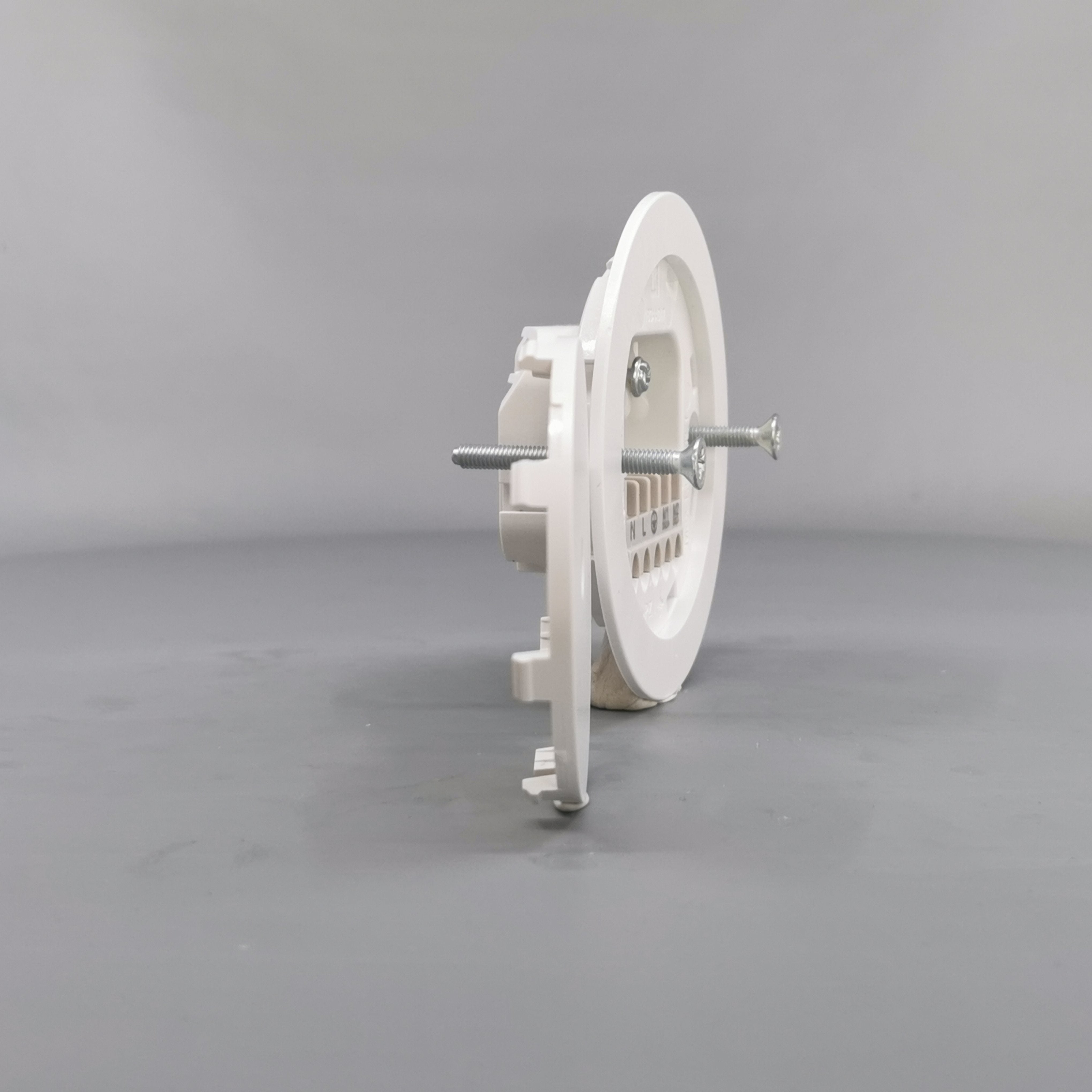 Lampeudtag Ø84mm. 5P Planforsænket Hvid (Ny model)