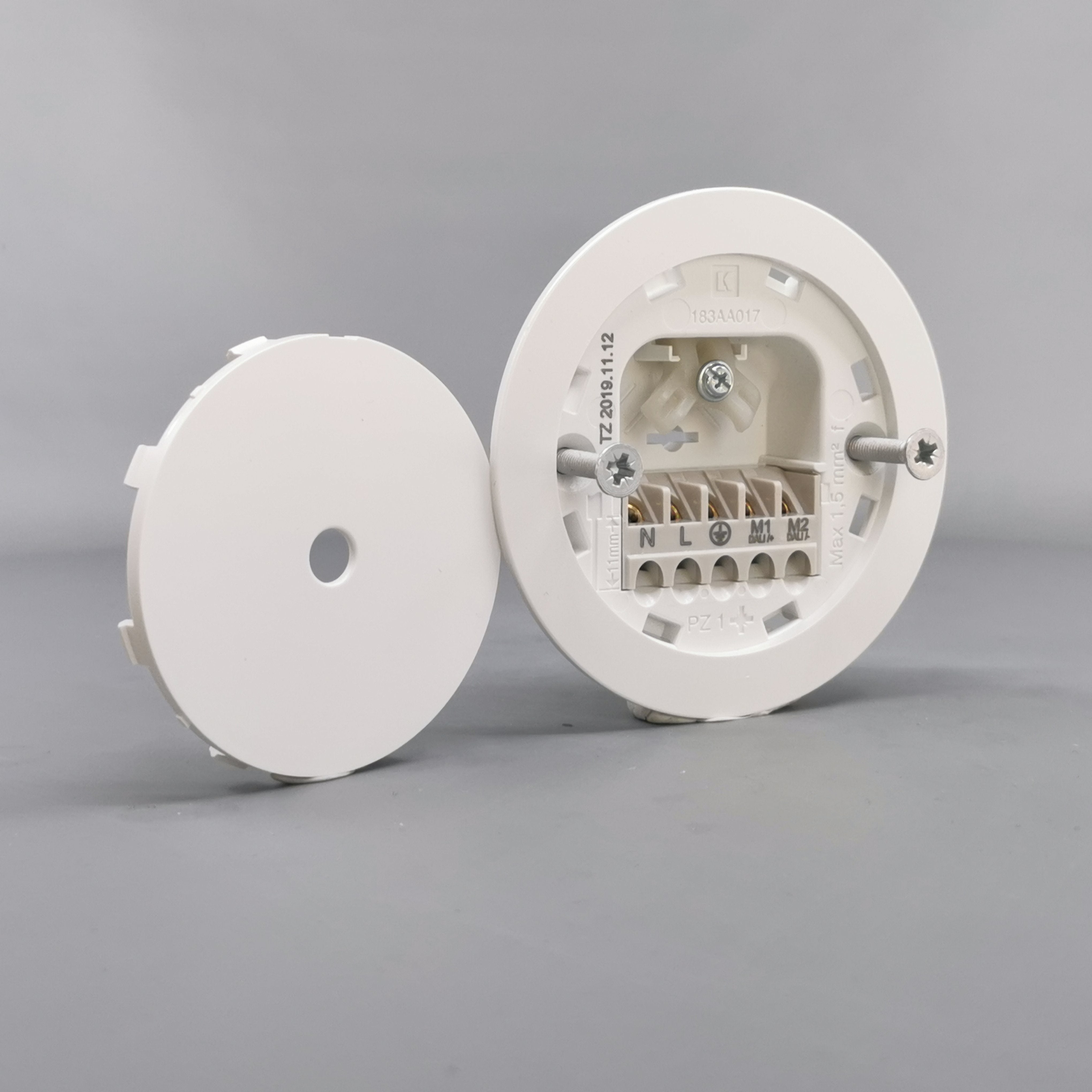 Lampeudtag Ø84mm. 5P Planforsænket Hvid (Ny model)