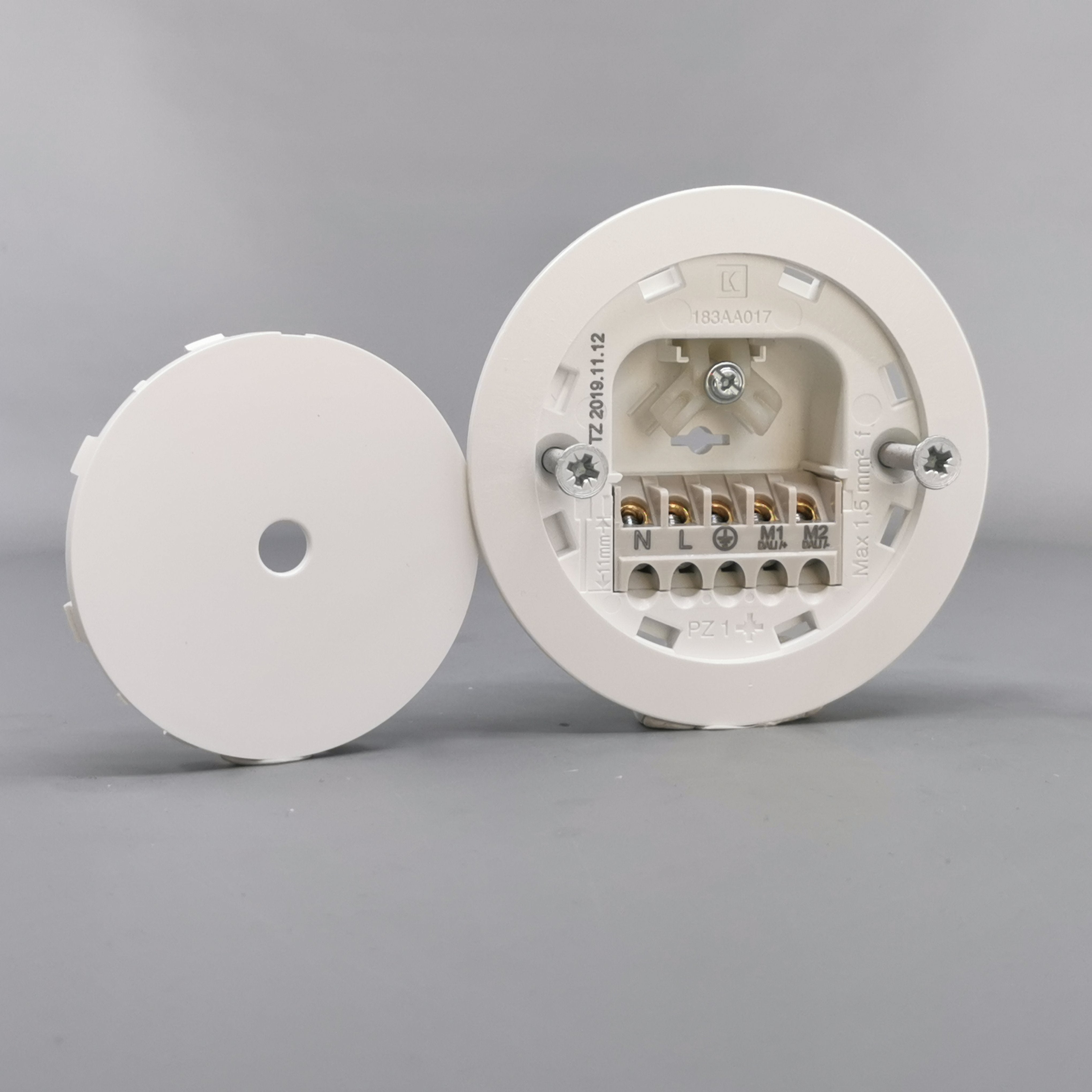 Lampeudtag Ø84mm. 5P Planforsænket Hvid (Ny model)