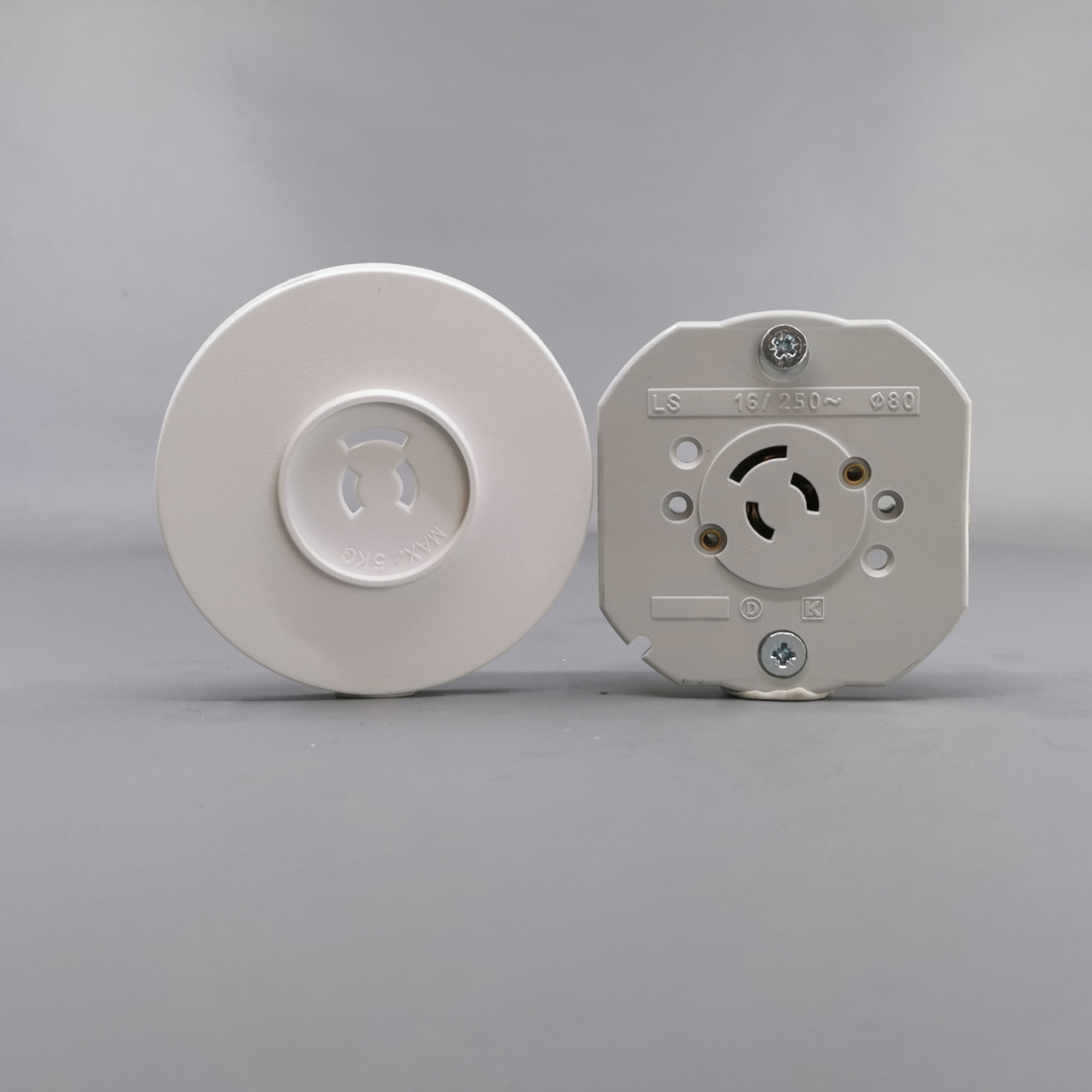 Fuga Lampestikkontakt Ø 80 hvid