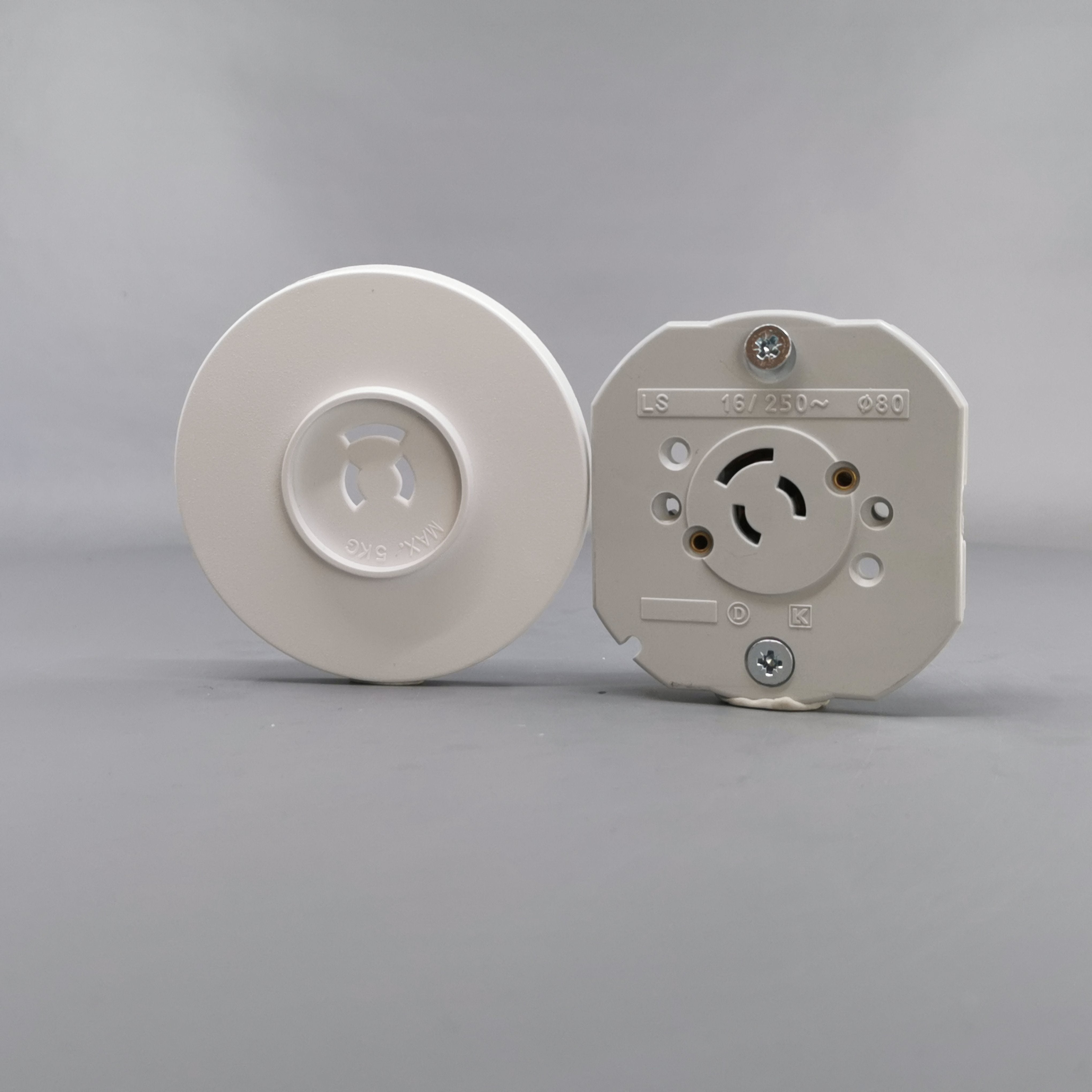 Fuga Lampestikkontakt Ø 80 hvid