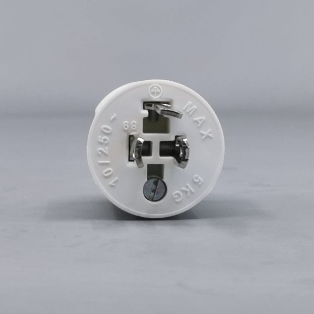 Fuga Lampestikprop 2 ledet + jord hvid