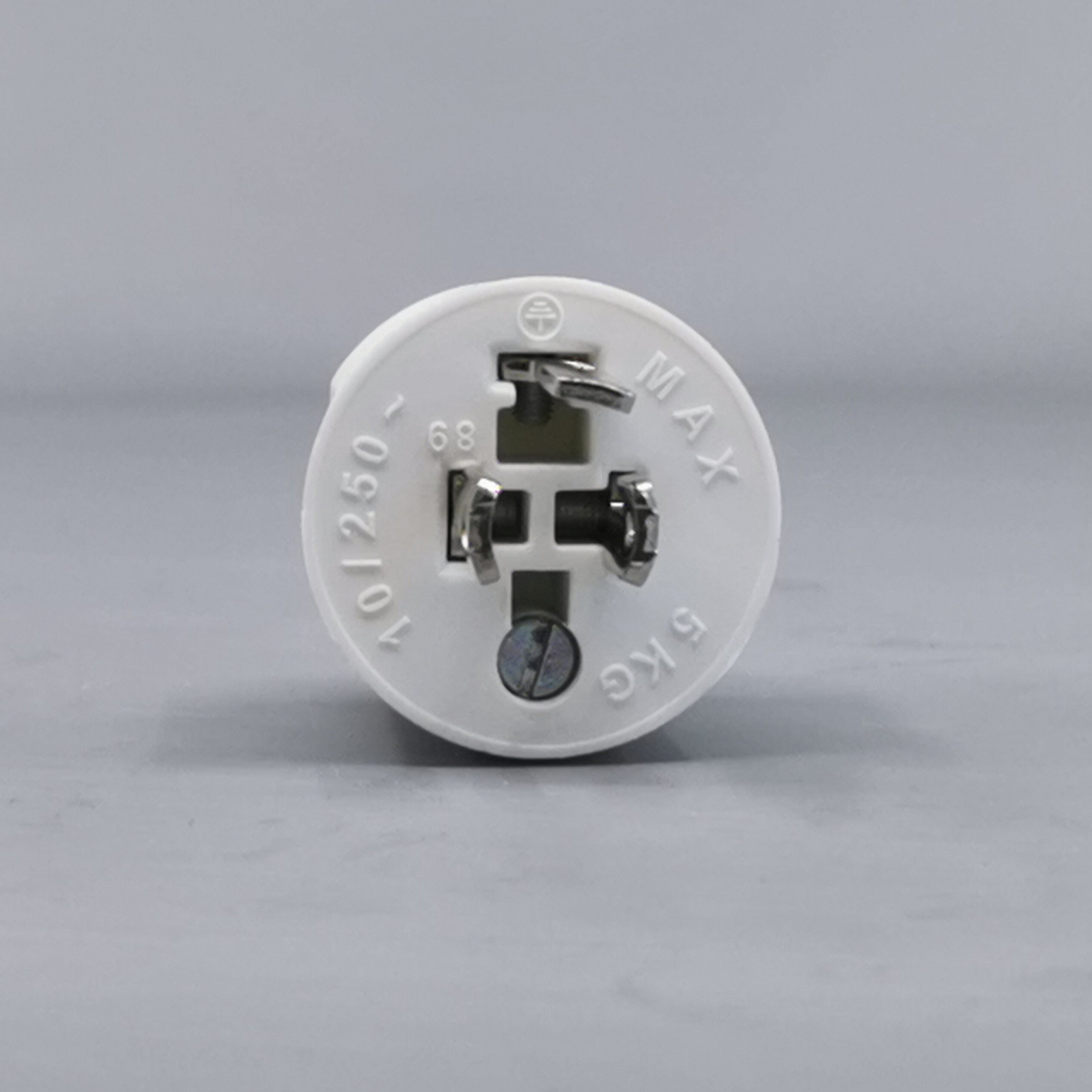 Fuga Lampestikprop 2 ledet + jord hvid