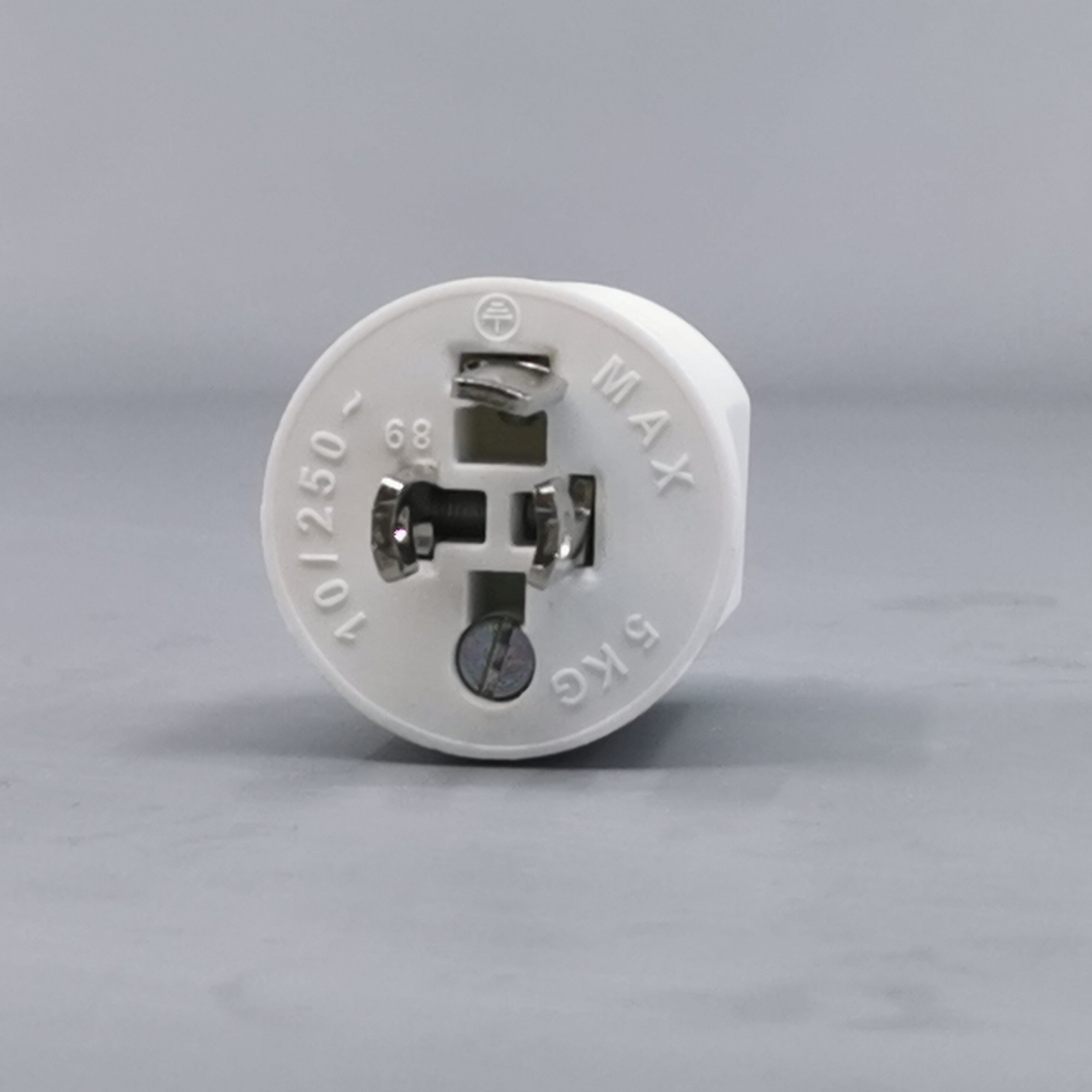 Fuga Lampestikprop 2 ledet + jord hvid