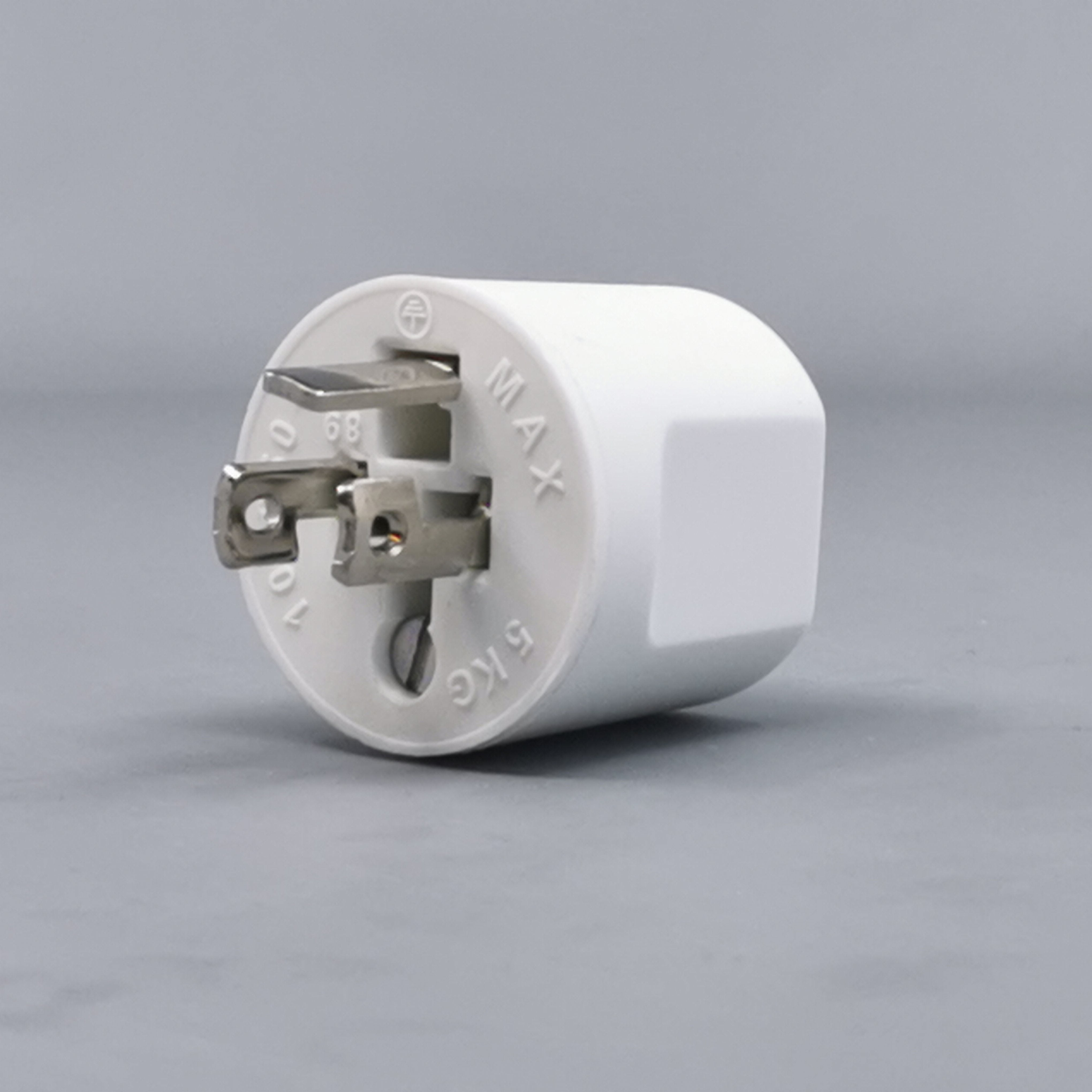 Fuga Lampestikprop 2 ledet + jord hvid