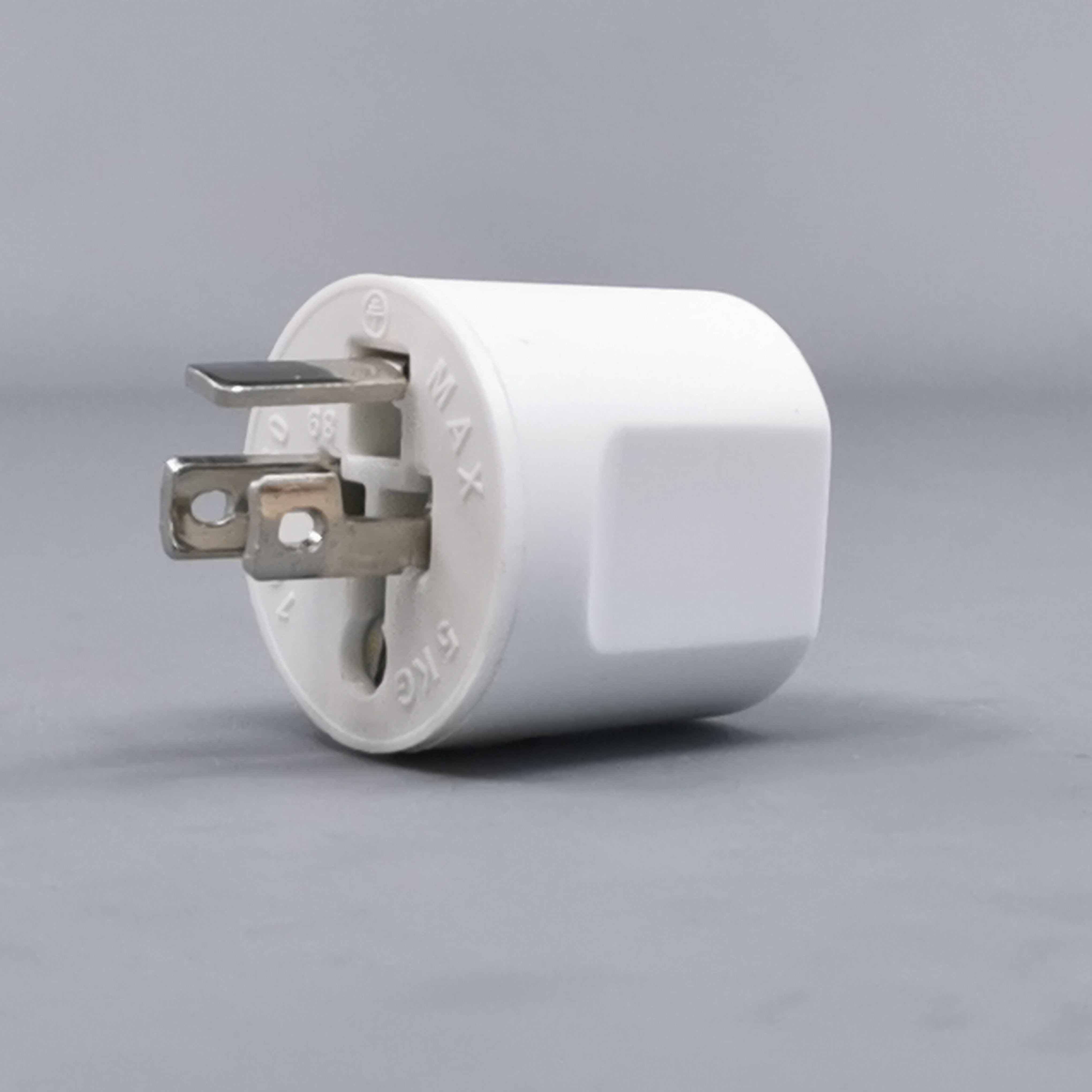 Fuga Lampestikprop 2 ledet + jord hvid