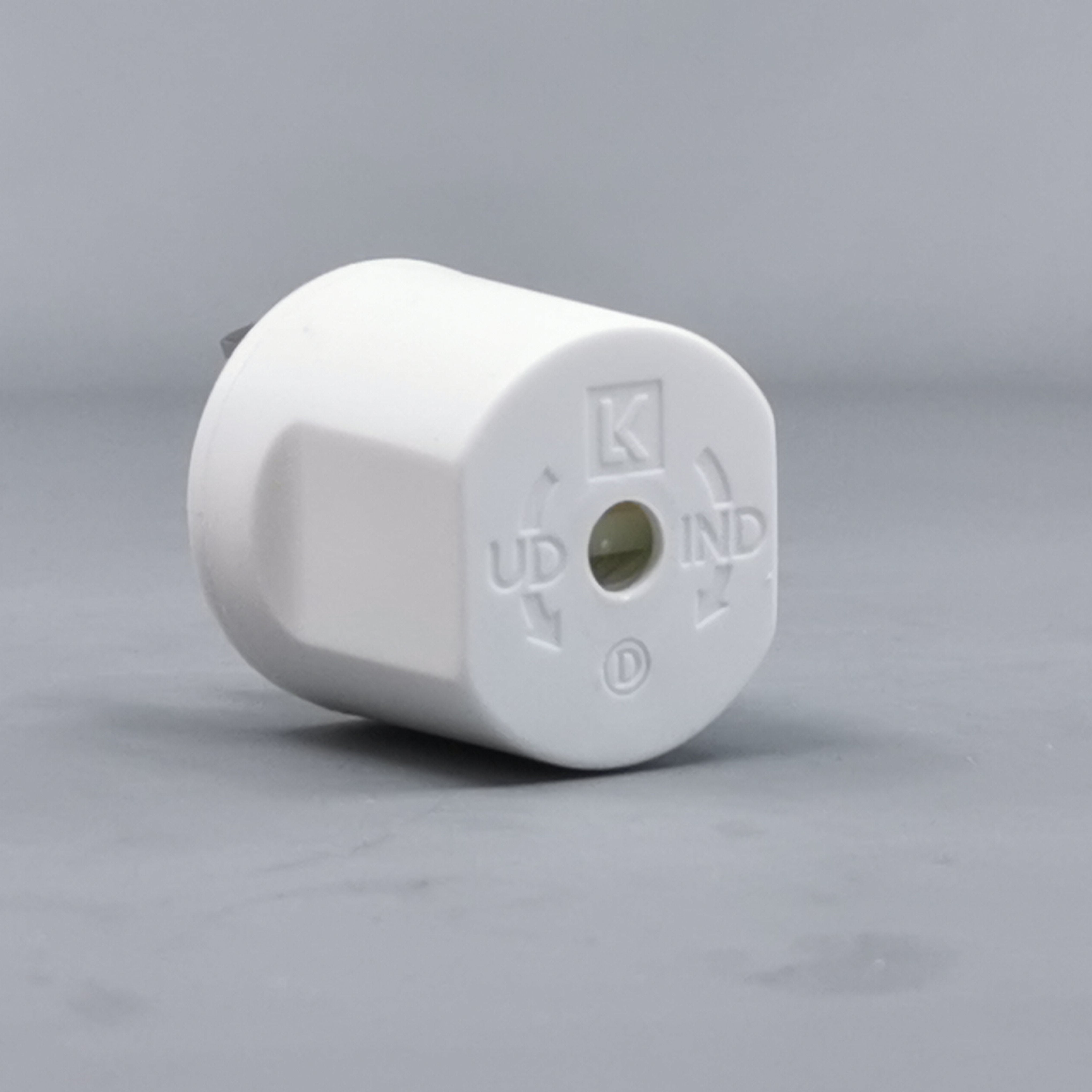 Fuga Lampestikprop 2 ledet + jord hvid