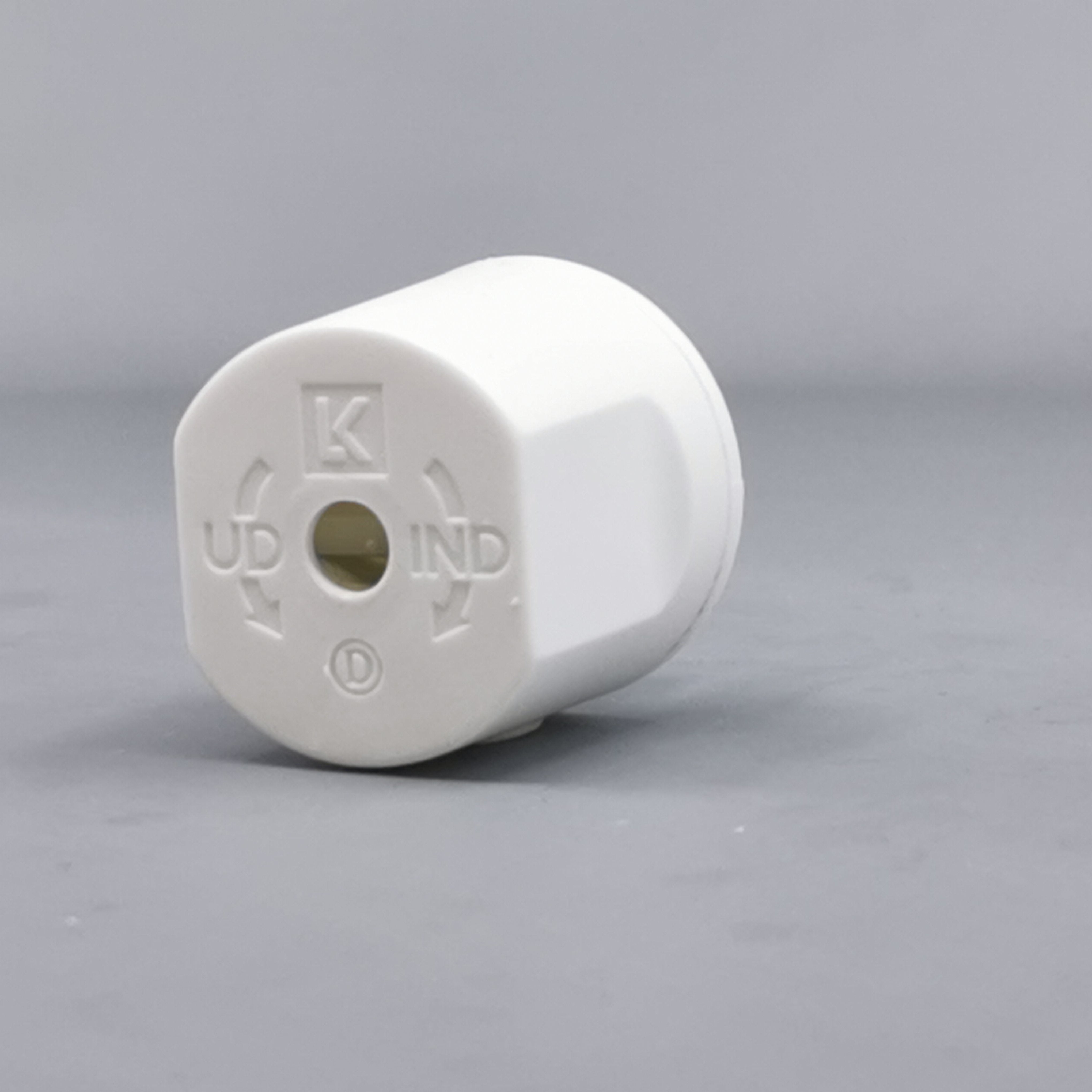 Fuga Lampestikprop 2 ledet + jord hvid