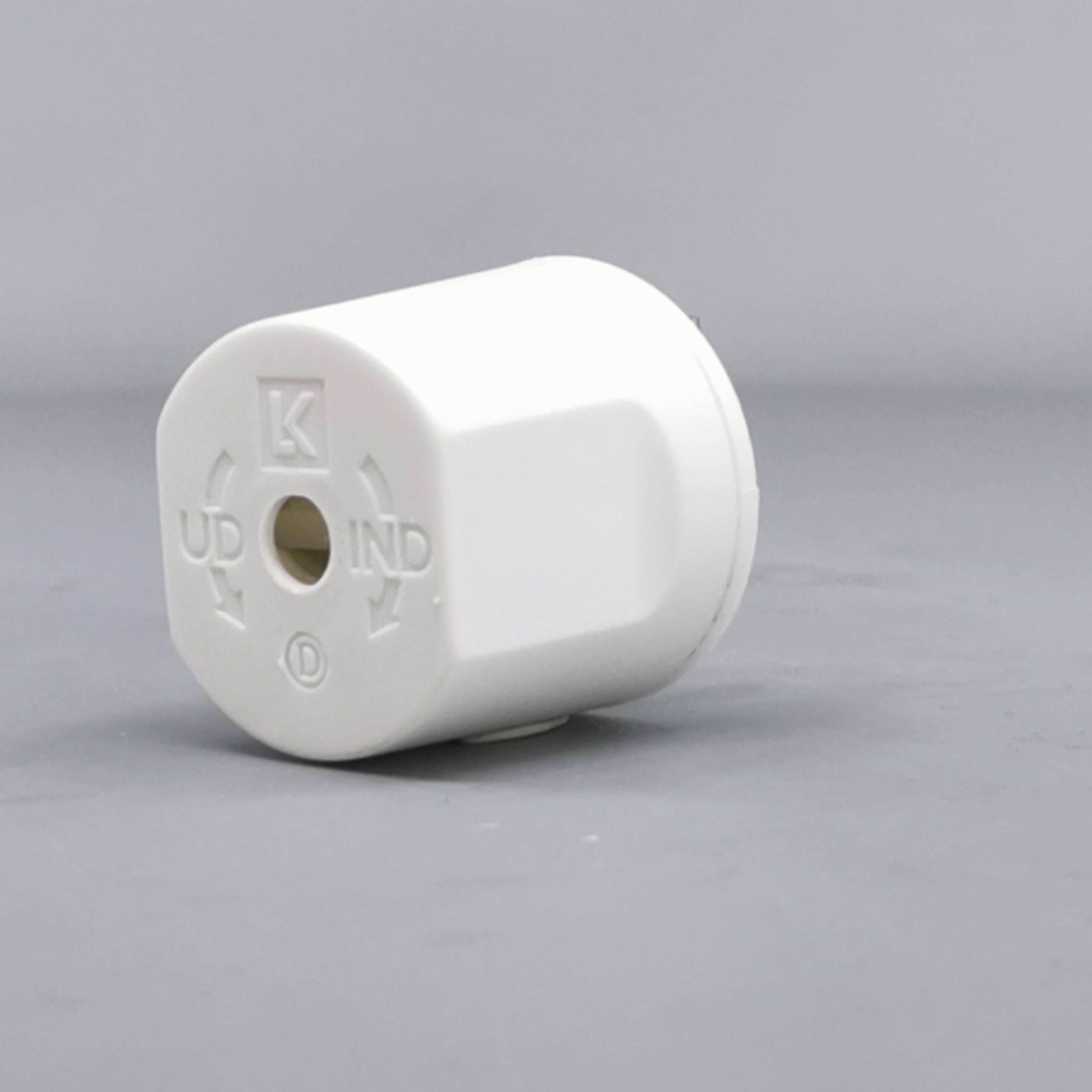 Fuga Lampestikprop 2 ledet + jord hvid