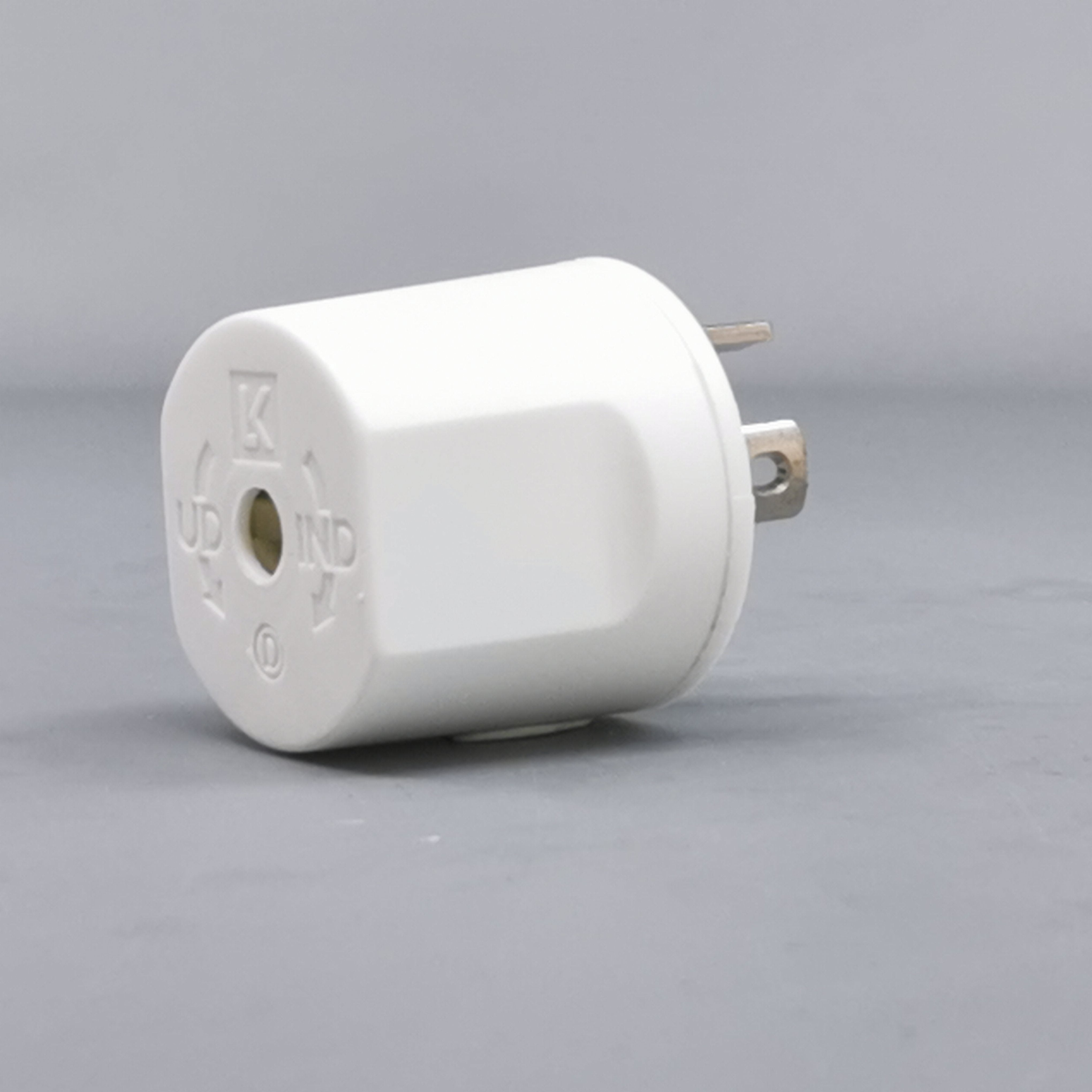 Fuga Lampestikprop 2 ledet + jord hvid