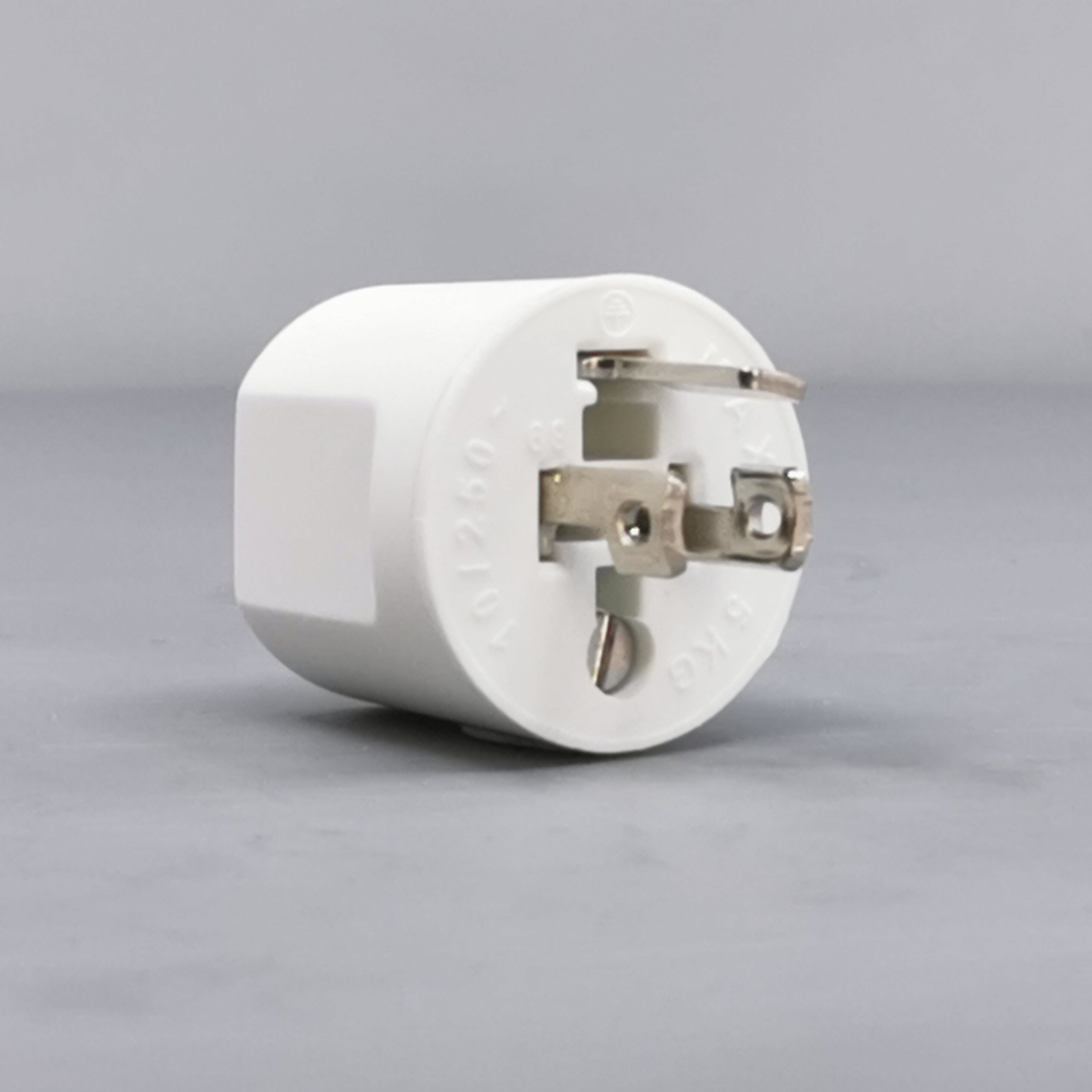 Fuga Lampestikprop 2 ledet + jord hvid