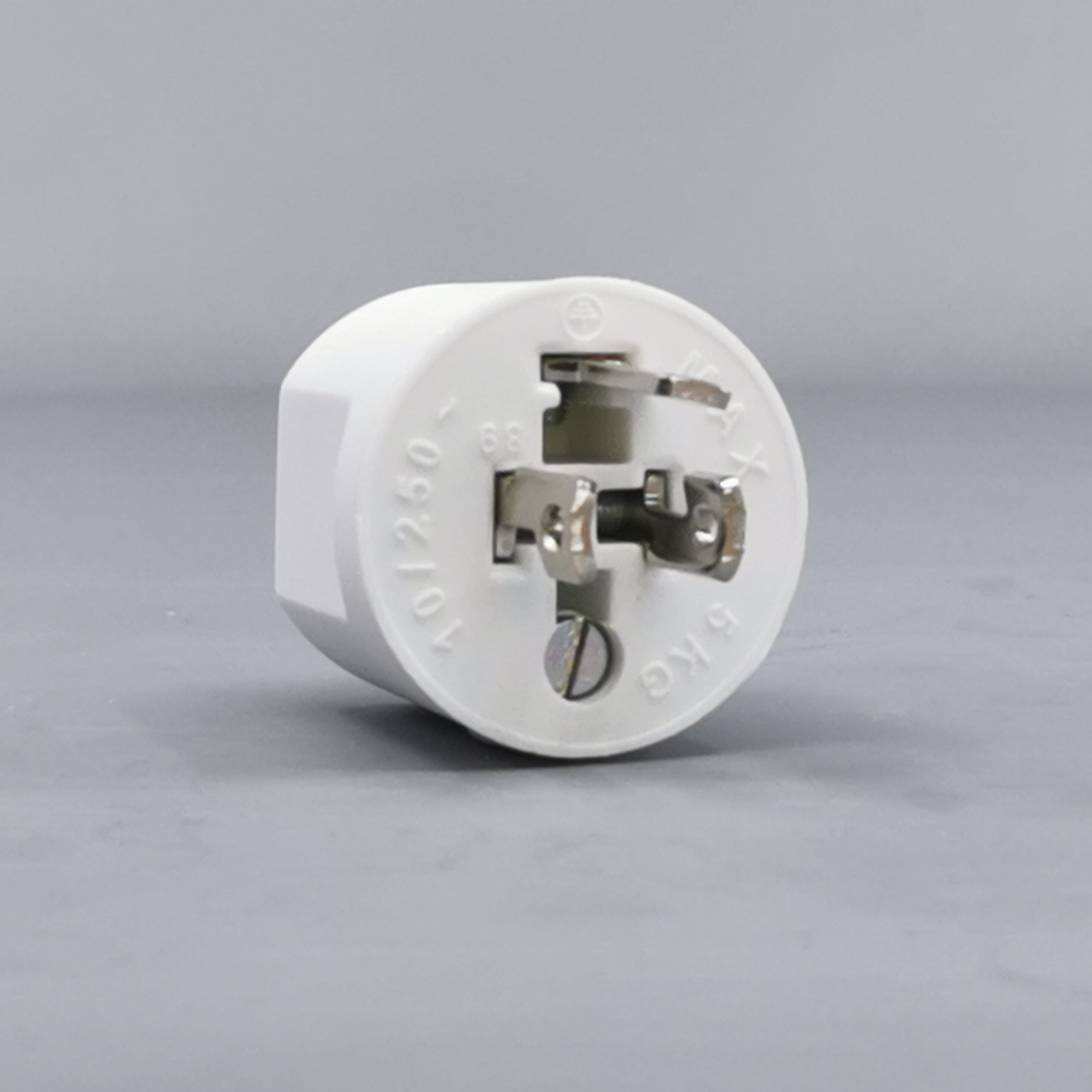 Fuga Lampestikprop 2 ledet + jord hvid