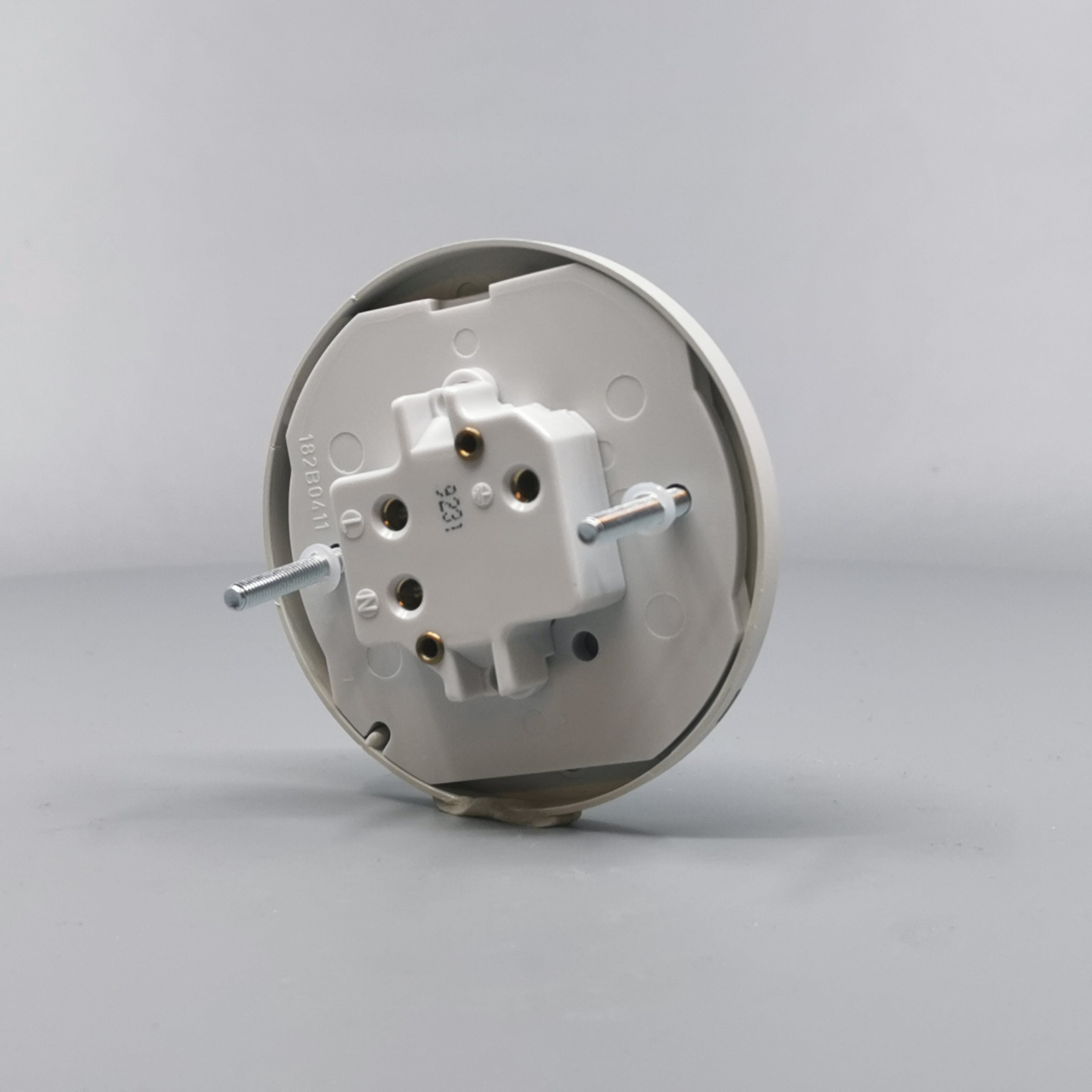 Fuga Lampestikkontakt Ø 80 lysegrå