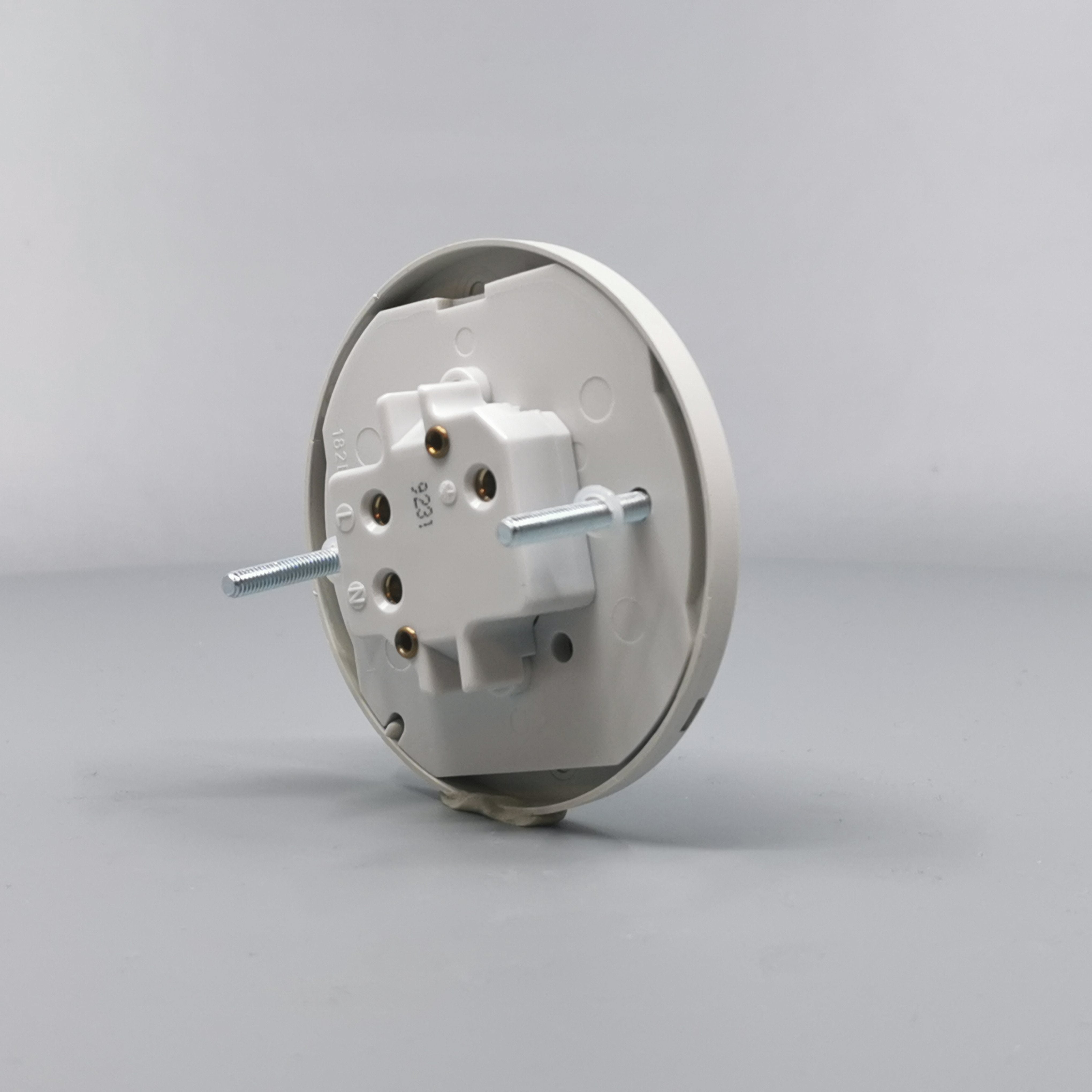 Fuga Lampestikkontakt Ø 80 lysegrå