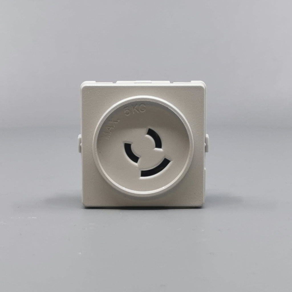 Fuga Lampestikkontakt med jord 50x50 lysegrå