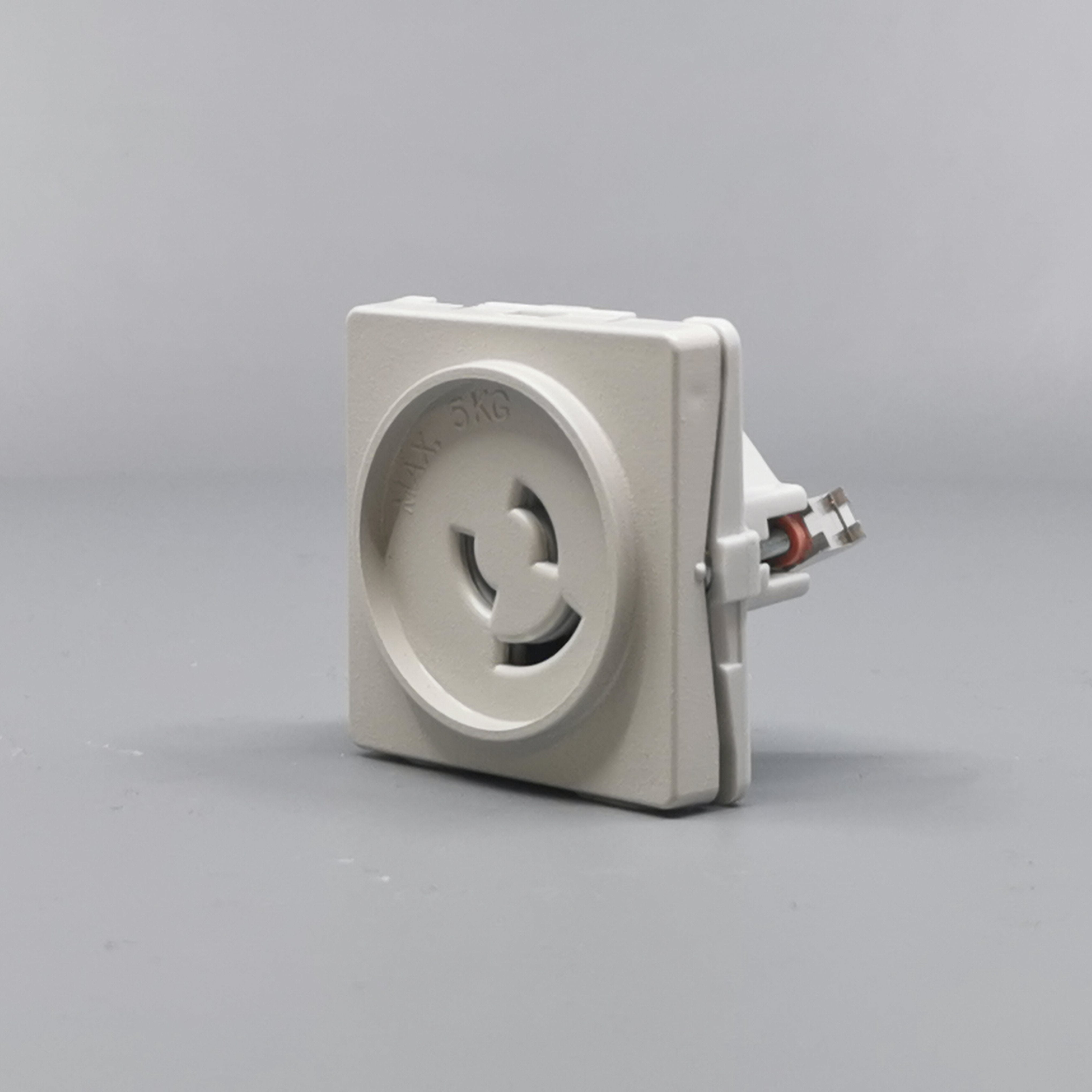 Fuga Lampestikkontakt med jord 50x50 lysegrå