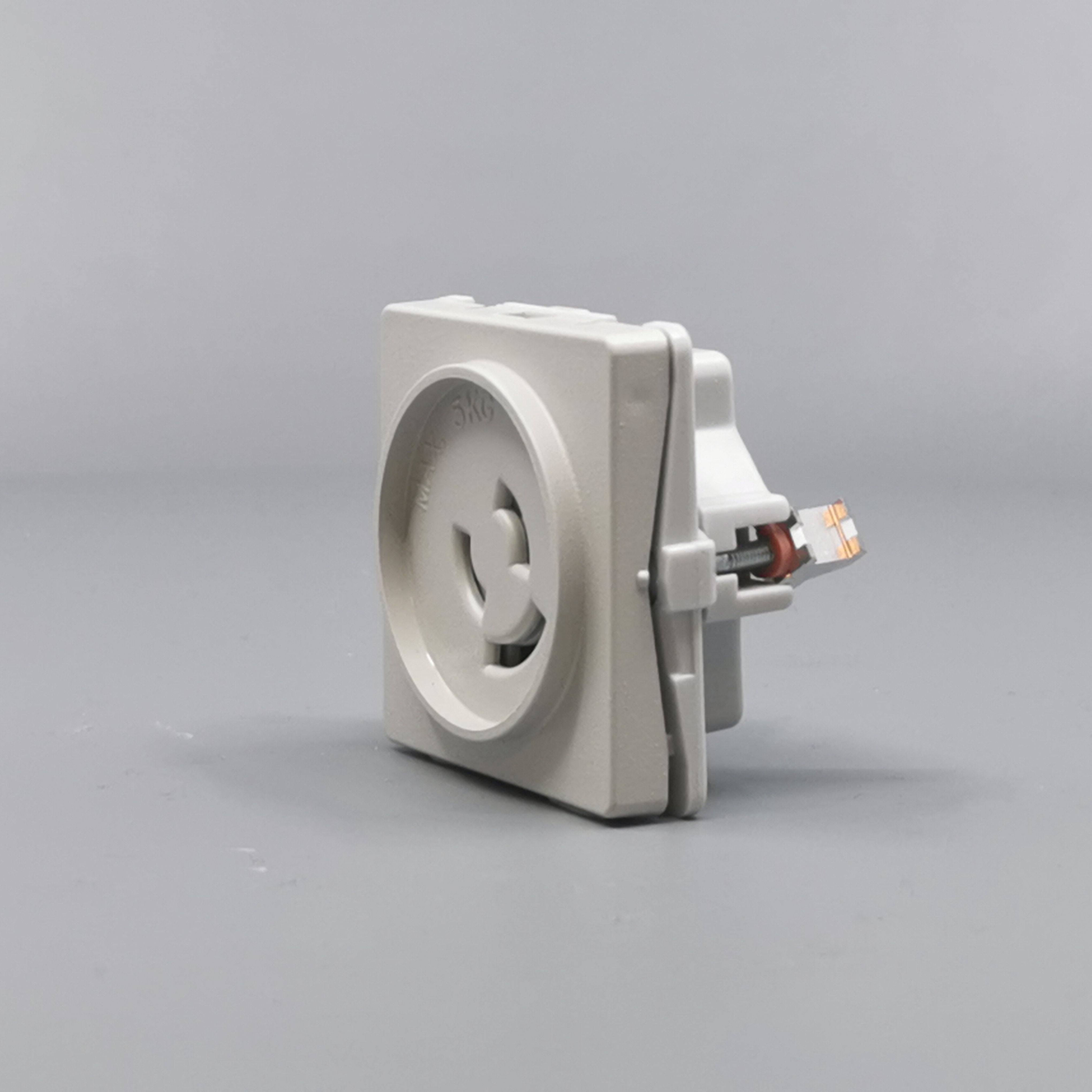 Fuga Lampestikkontakt med jord 50x50 lysegrå