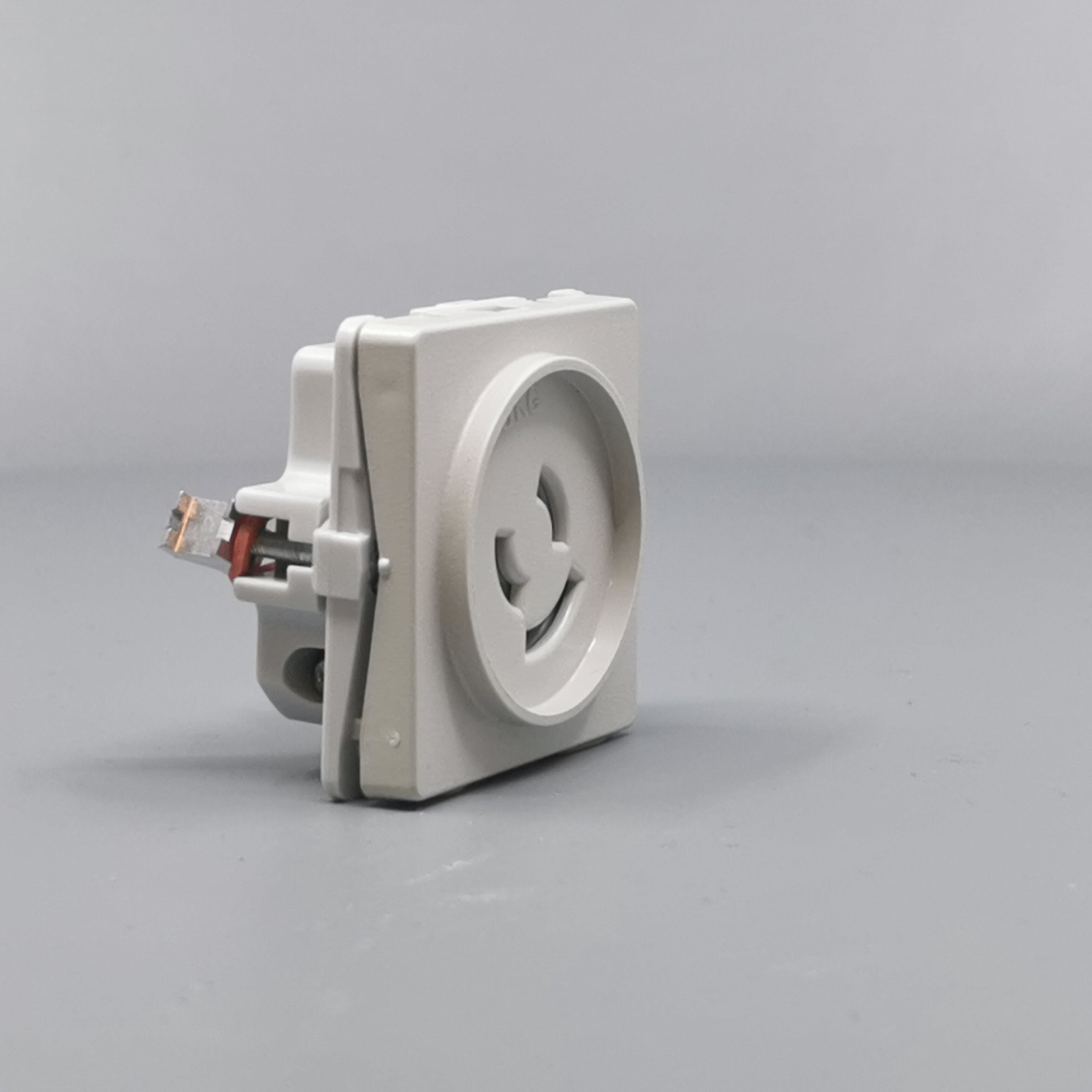 Fuga Lampestikkontakt med jord 50x50 lysegrå