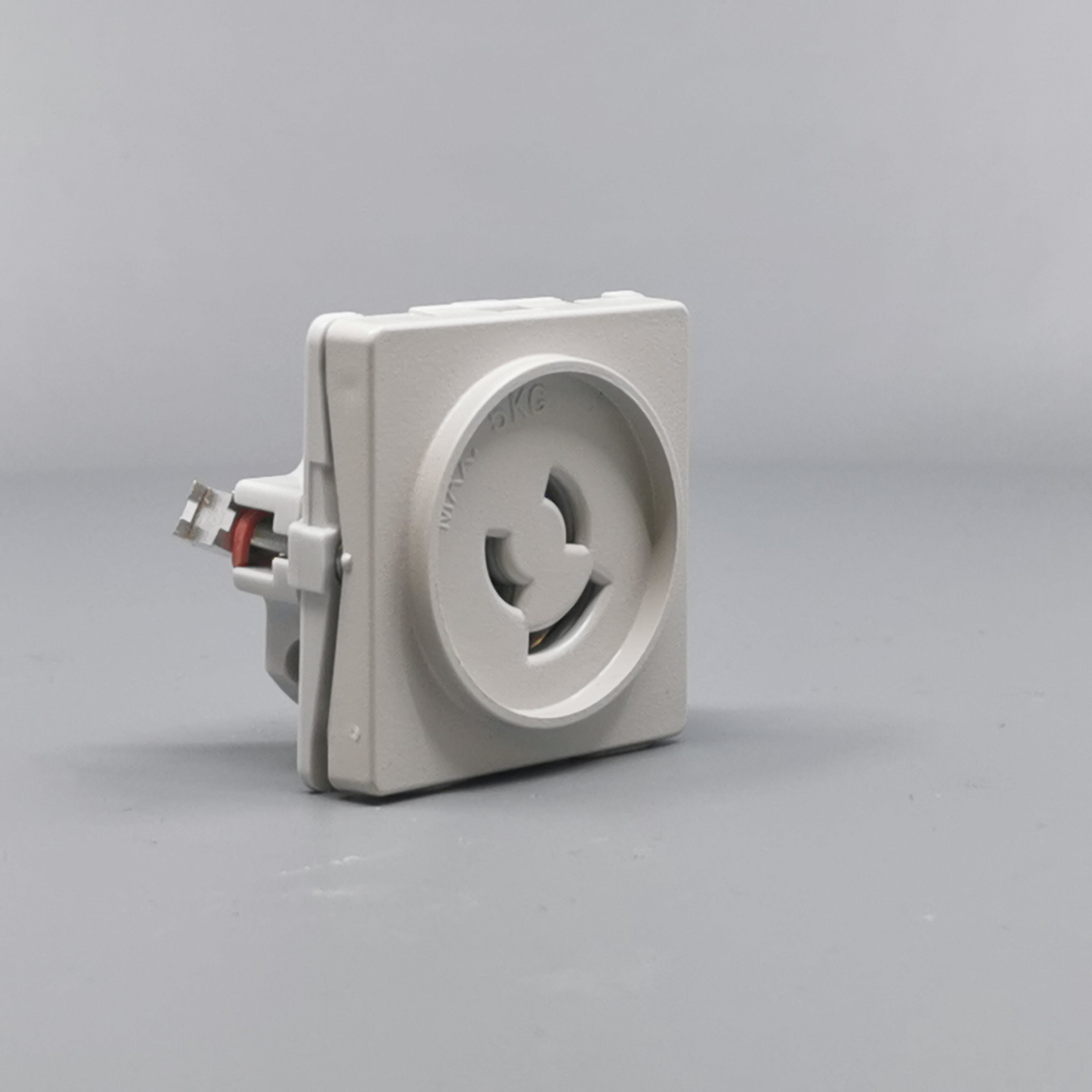 Fuga Lampestikkontakt med jord 50x50 lysegrå