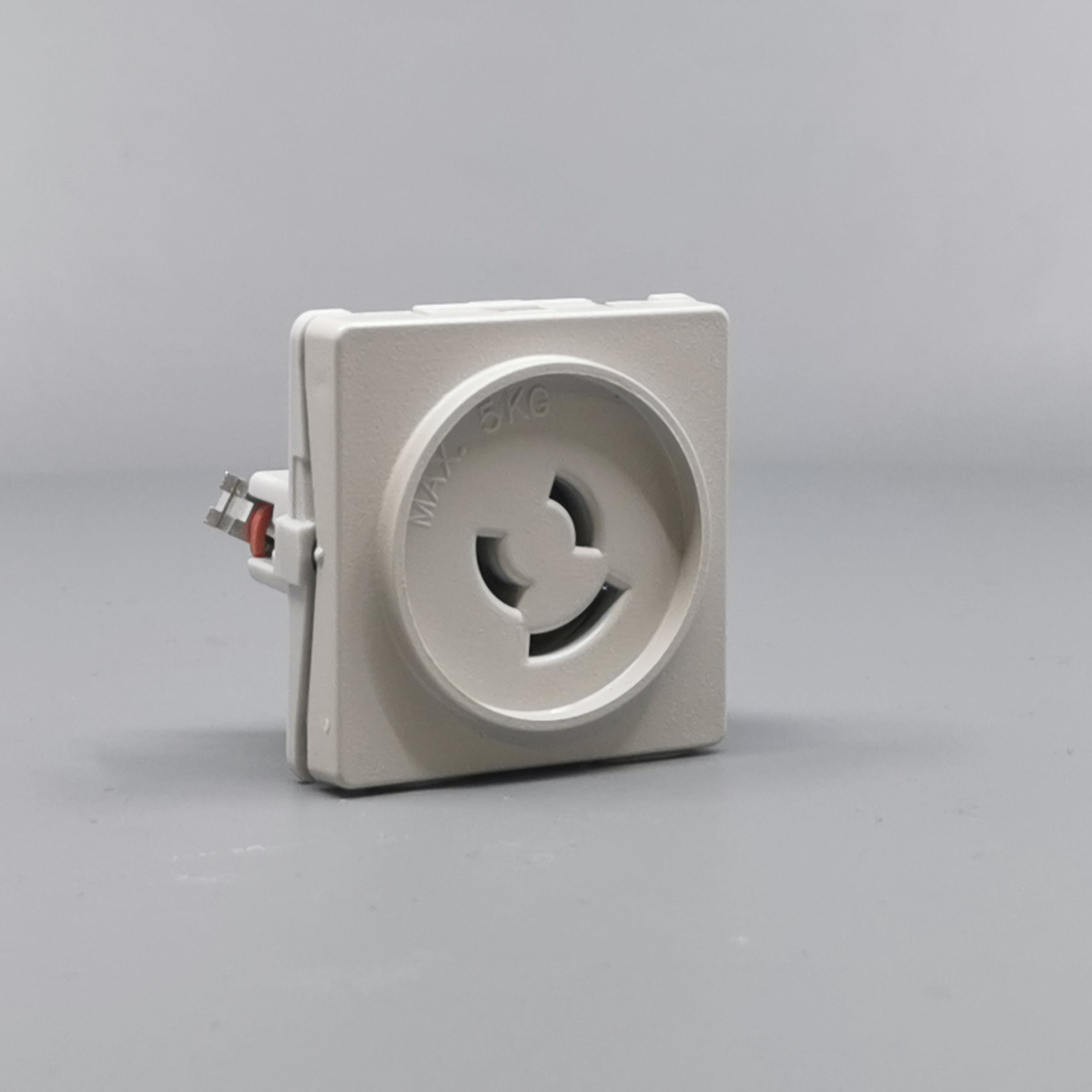 Fuga Lampestikkontakt med jord 50x50 lysegrå