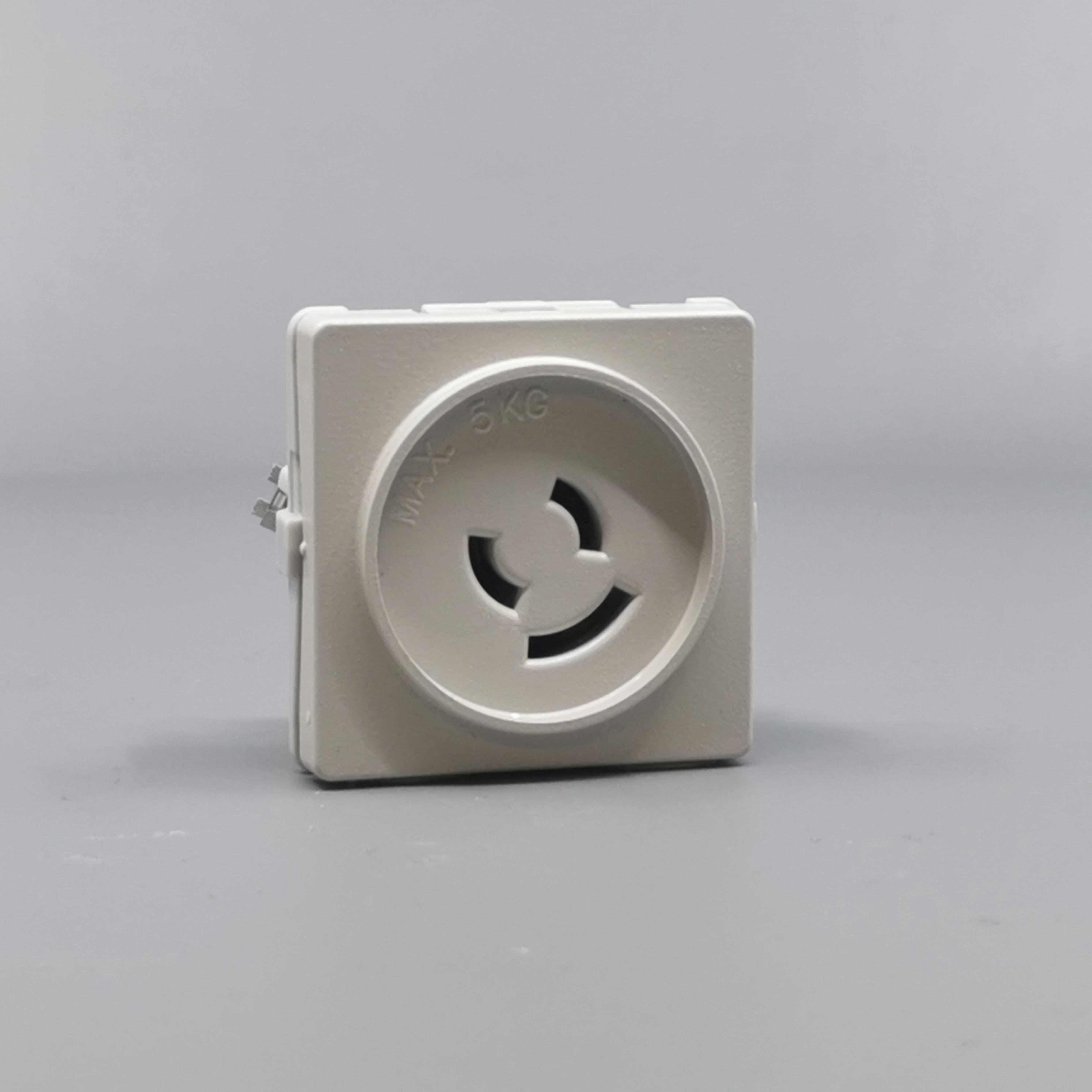 Fuga Lampestikkontakt med jord 50x50 lysegrå