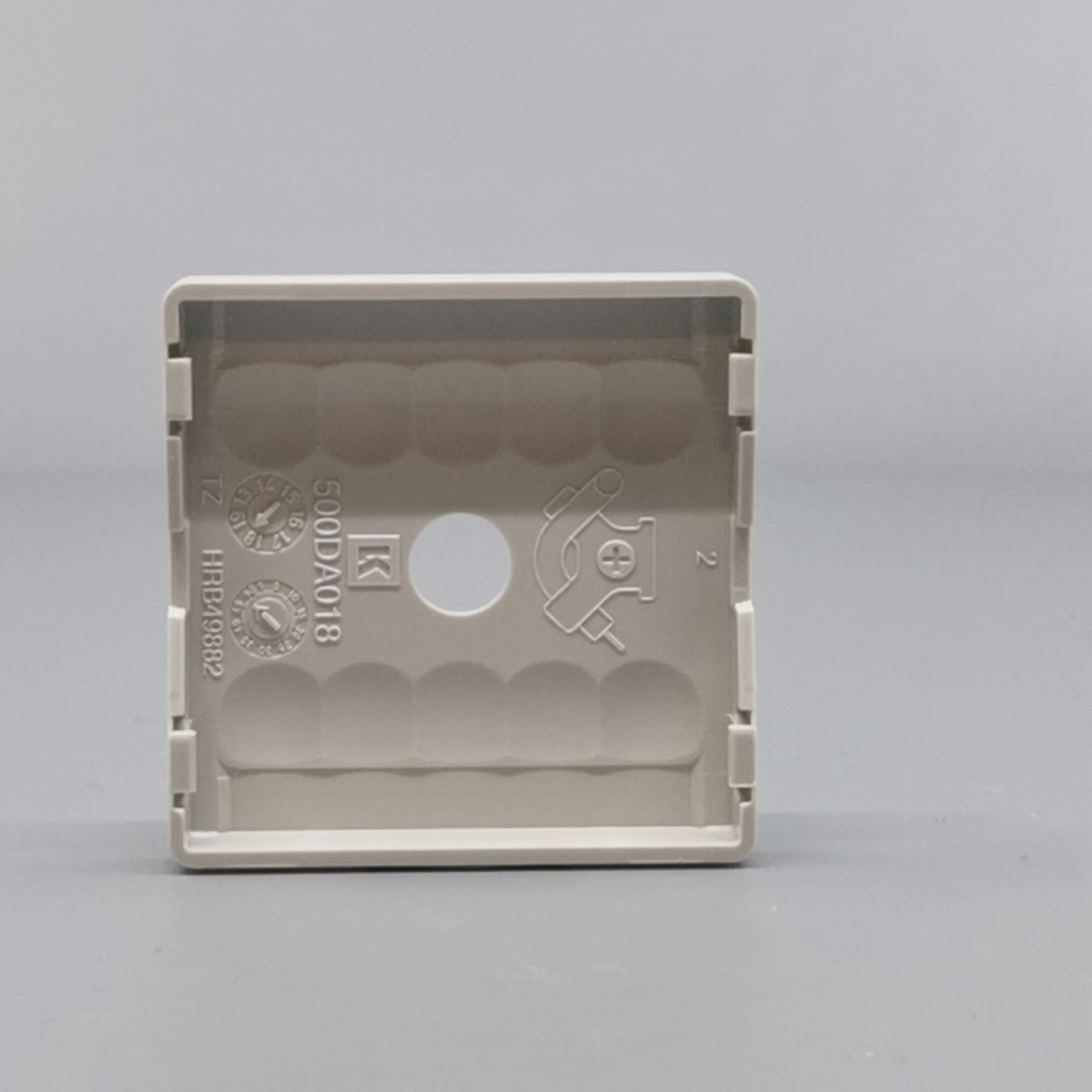 LK Fuga afdækning til lampeudtag 50x50, ny model - lysegrå