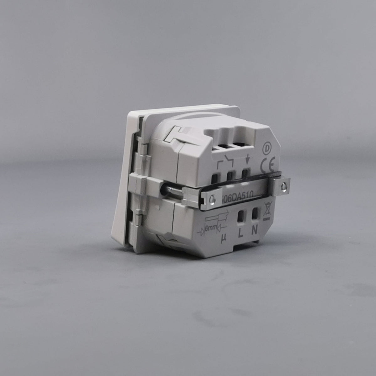 LK Fuga timer 1m 8A - hvid (360° frame 10)