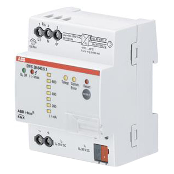 KNX Strømforsyning 640mA med diagnosticering, LED Display