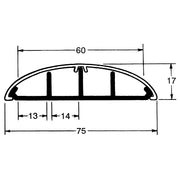 GULVKANAL 75X18 MM ALU 2 METER