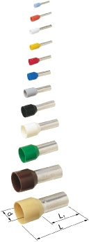 ISO. TERMINALRØR 1,5MM² L8 SORT