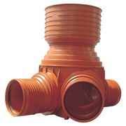 Uponor 110 x 425 mm TP3-brønd, glat, venstre tilløb