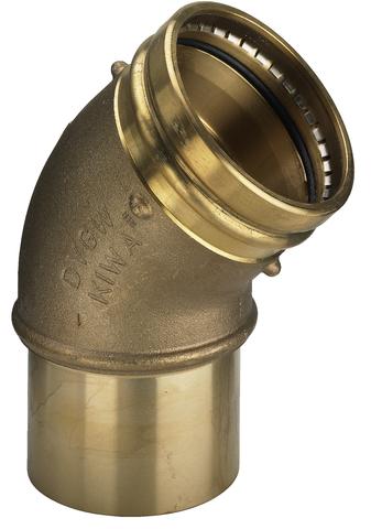76,1 mm Bøjning 45° Sanpress med 1 muffe