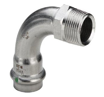 35 mm x 1.1/4" Sanpress Inox overgangsbøjning 90°