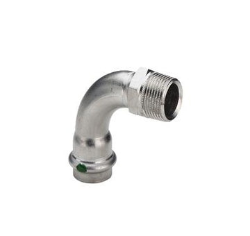 35 mm x 1.1/4" Sanpress Inox overgangsbøjning 90°