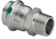 35 mm x 1" inox Sanpress overgang muffe/nippel