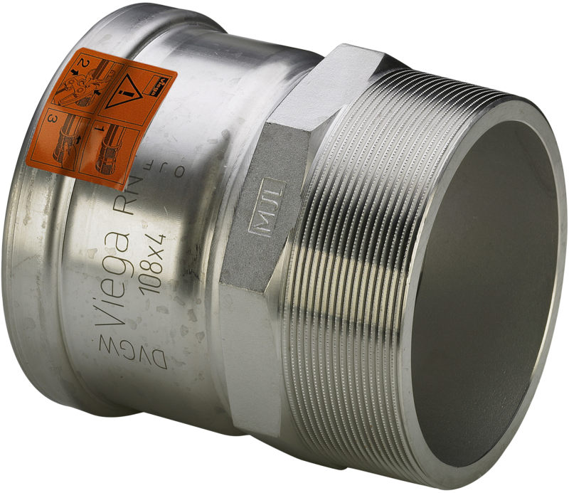 88,9 mm x 3" Sanpress Inox overgang