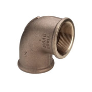 3/4" x 1/2" Vinkel 90° muffe/muffe Rødgods Silicium Bronze
