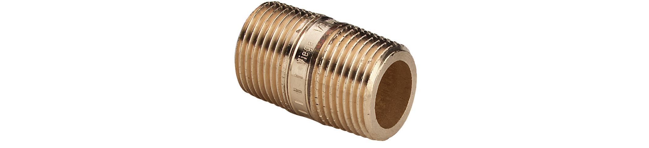 1/2" x 180 mm Nippelrør Rødgods Silicium Bronze
