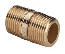 1/2" x 120 mm Nippelrør Rødgods Silicium Bronze