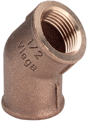 3/4" Rødgods Silicium Bronze bøjning 45°