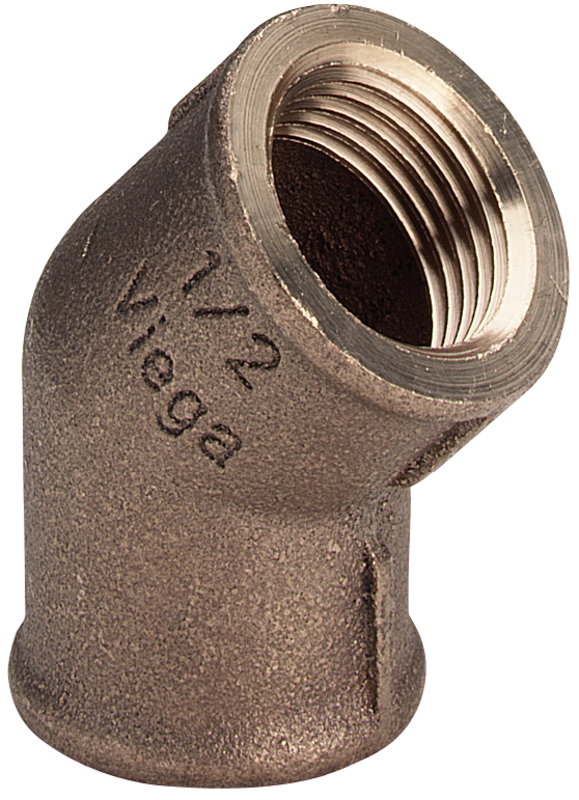 1/2" Rødgods Silicium Bronze bøjning 45°