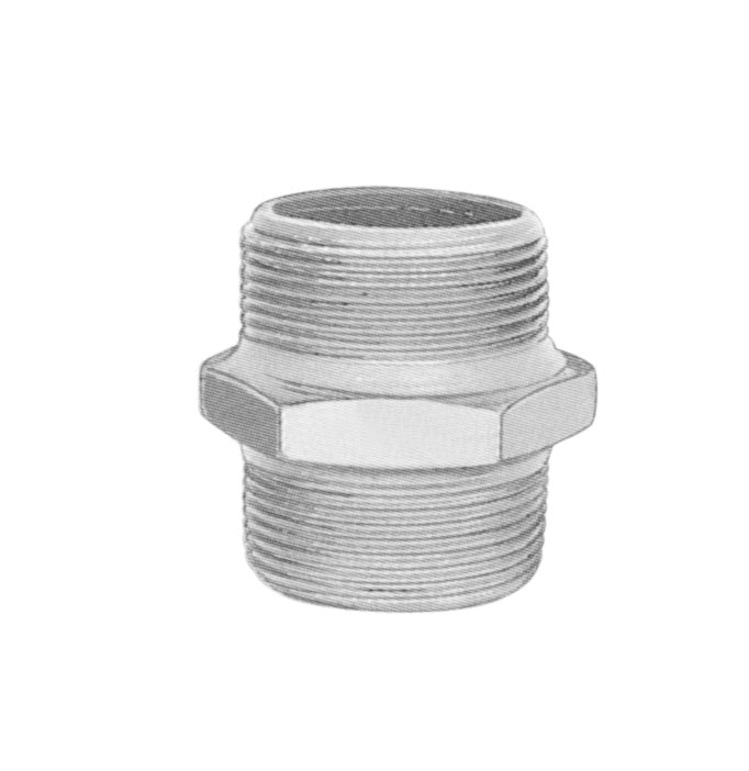 3" Galvaniseret brystnippel