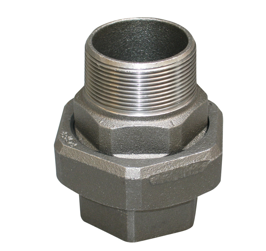 1/2" Sort union muffe/nippel