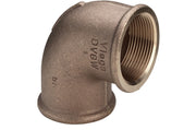 1/2" Vinkel 90° muffe/muffe Rødgods Silicium Bronze